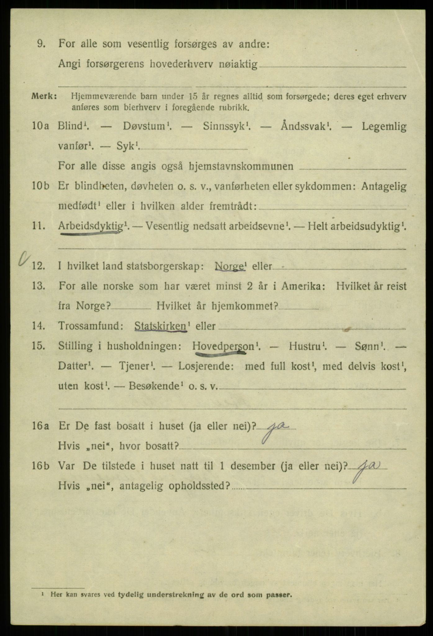 SAB, 1920 census for Bergen, 1920, p. 68381