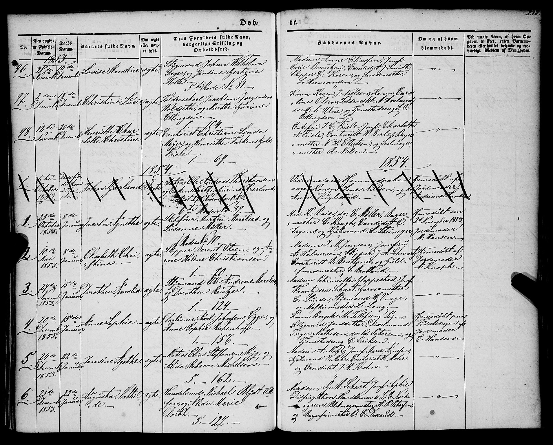 Nykirken Sokneprestembete, SAB/A-77101/H/Haa/L0014: Parish register (official) no. B 1, 1844-1858, p. 238