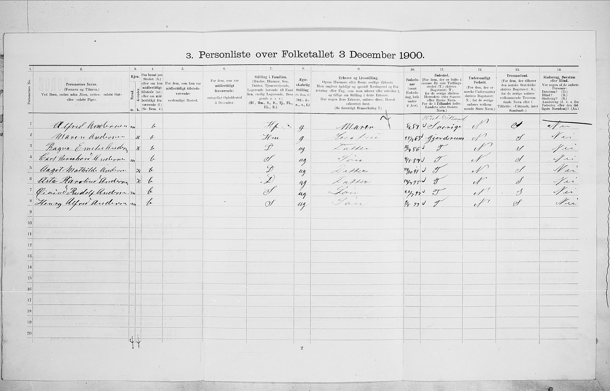 SAO, 1900 census for Kristiania, 1900, p. 76523