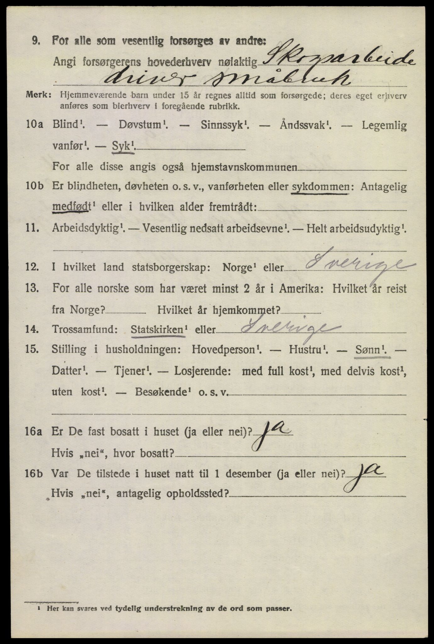 SAKO, 1920 census for Hedrum, 1920, p. 10254