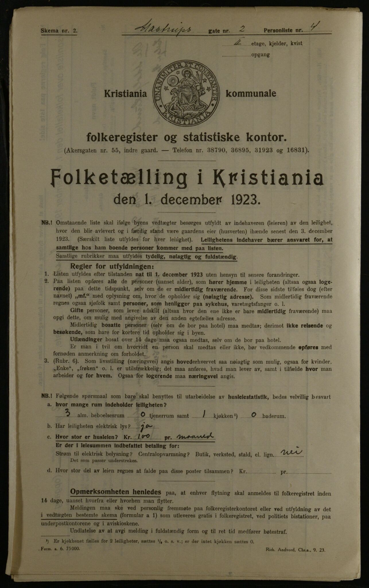 OBA, Municipal Census 1923 for Kristiania, 1923, p. 71753