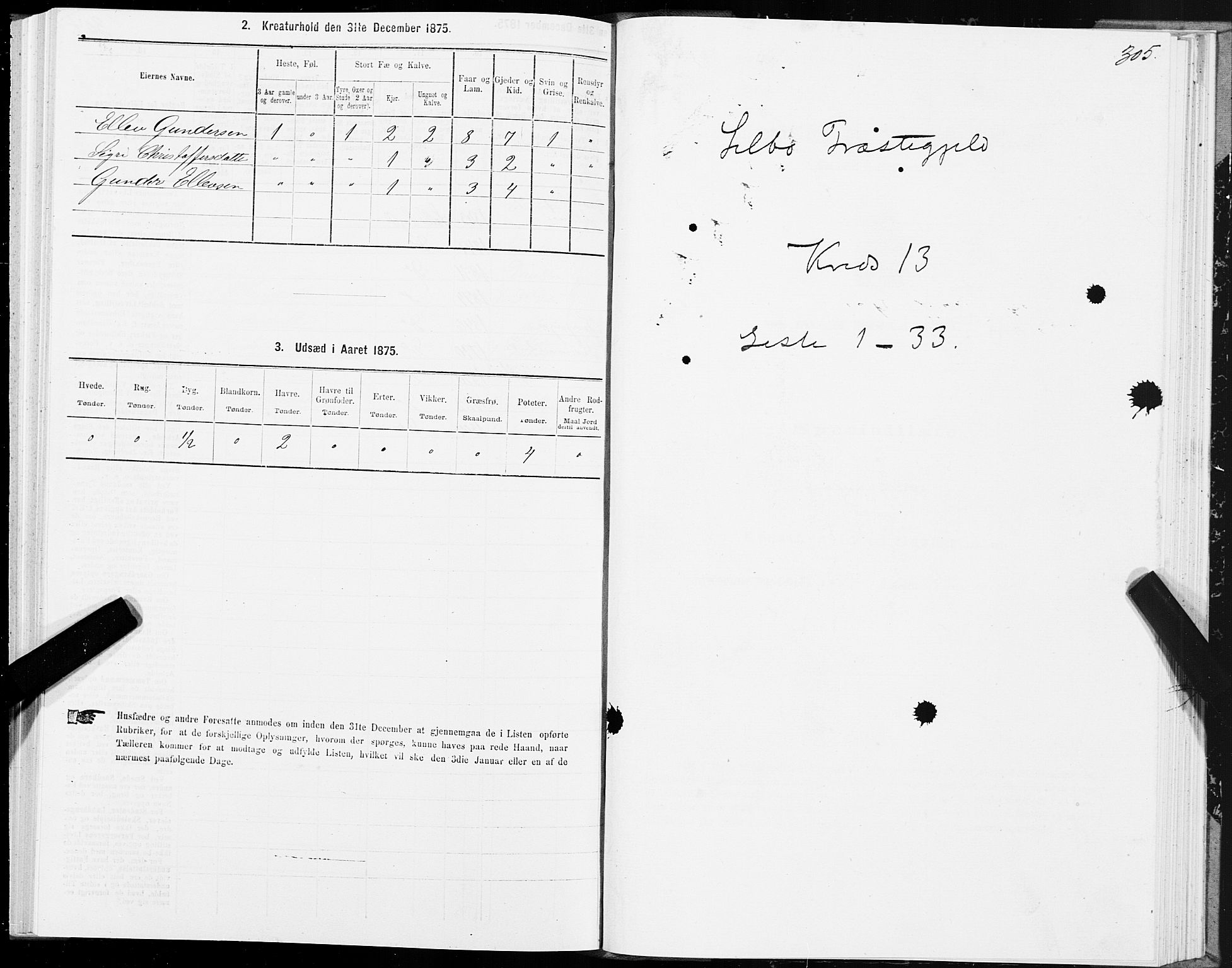 SAT, 1875 census for 1664P Selbu, 1875, p. 6305