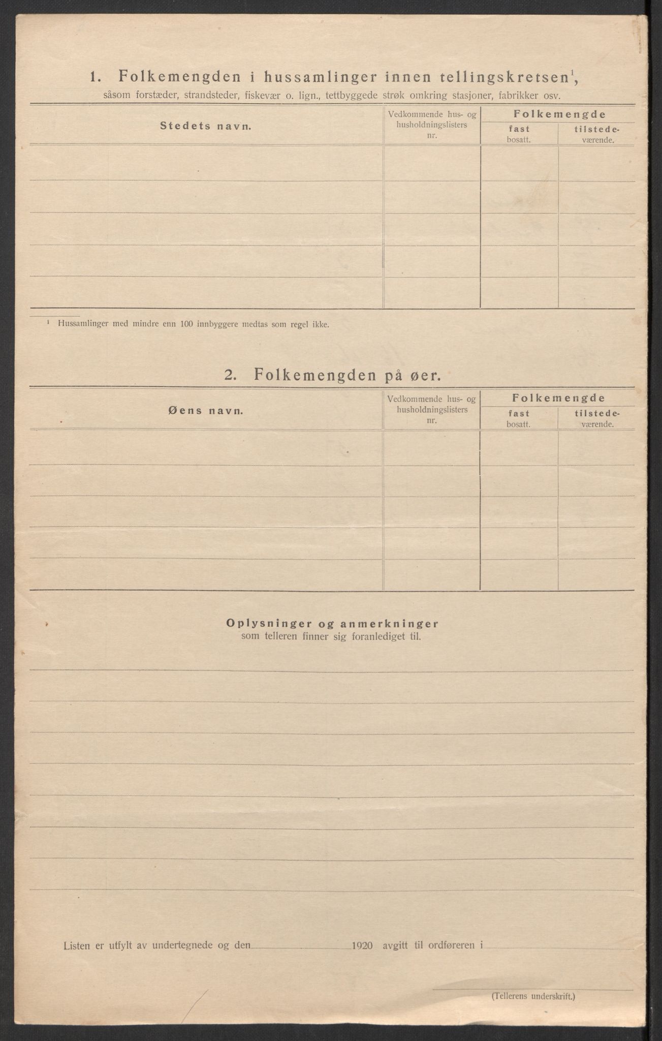 SAK, 1920 census for Lista, 1920, p. 29