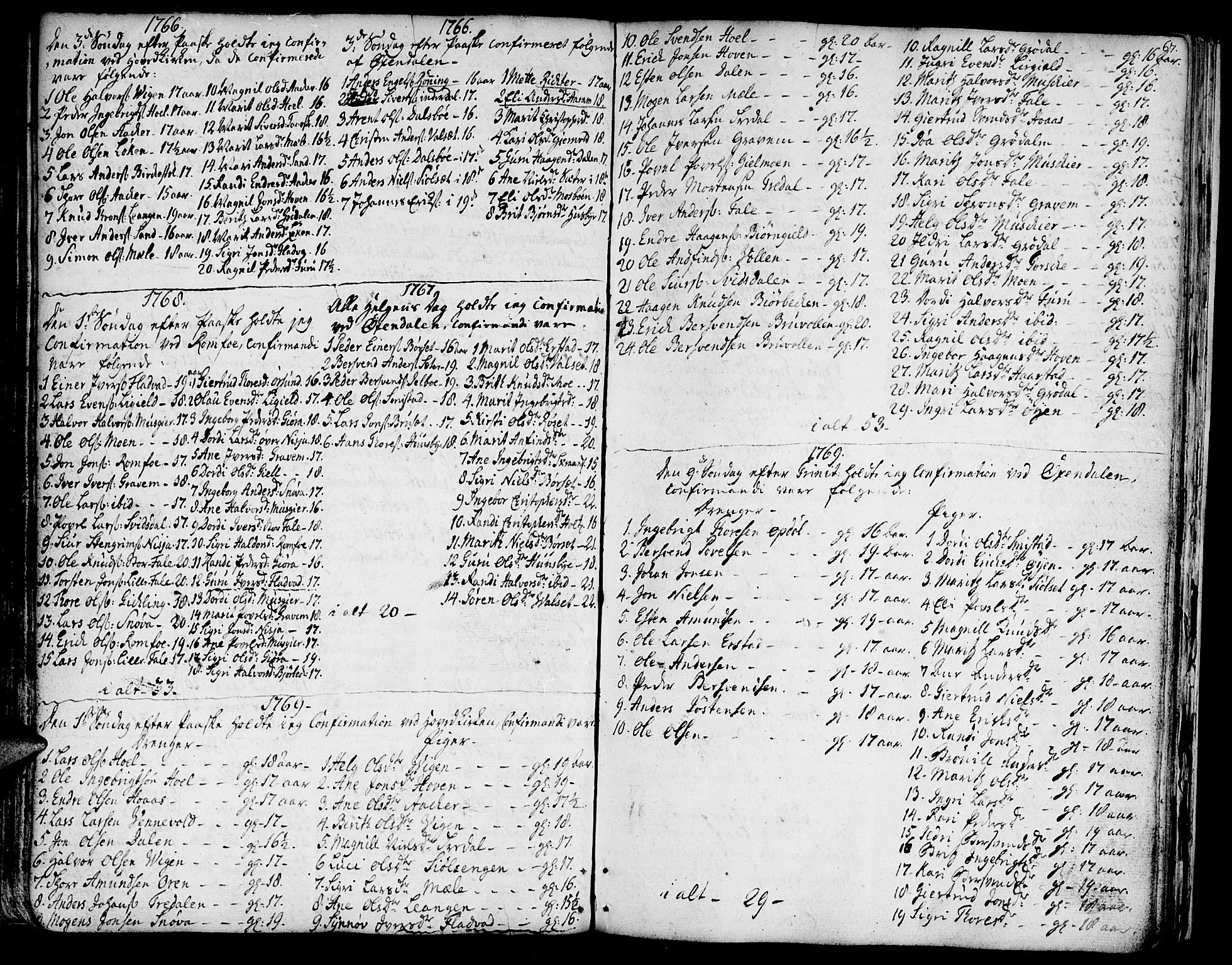 Ministerialprotokoller, klokkerbøker og fødselsregistre - Møre og Romsdal, AV/SAT-A-1454/590/L1007: Parish register (official) no. 590A01, 1752-1793, p. 67