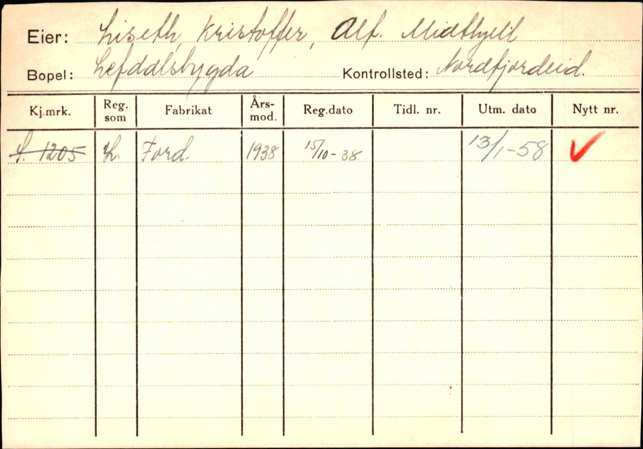 Statens vegvesen, Sogn og Fjordane vegkontor, SAB/A-5301/4/F/L0129: Eigarregistrer Eid A-S, 1945-1975, p. 1504