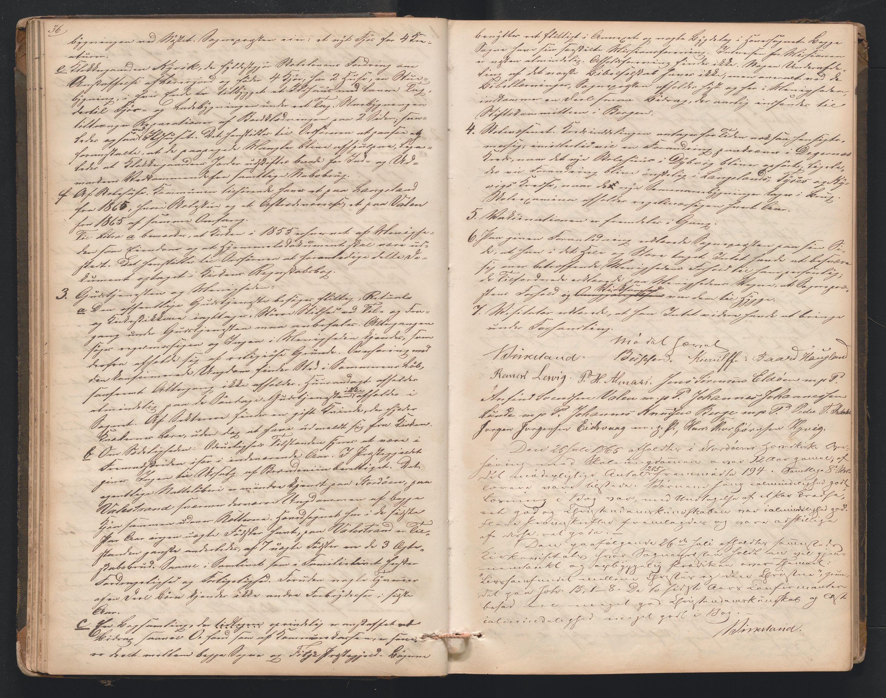Nordre Sunnhordland prosti, AV/SAB-A-99912/F/L0001: Visitasprotokoll , 1860-1959, p. 36