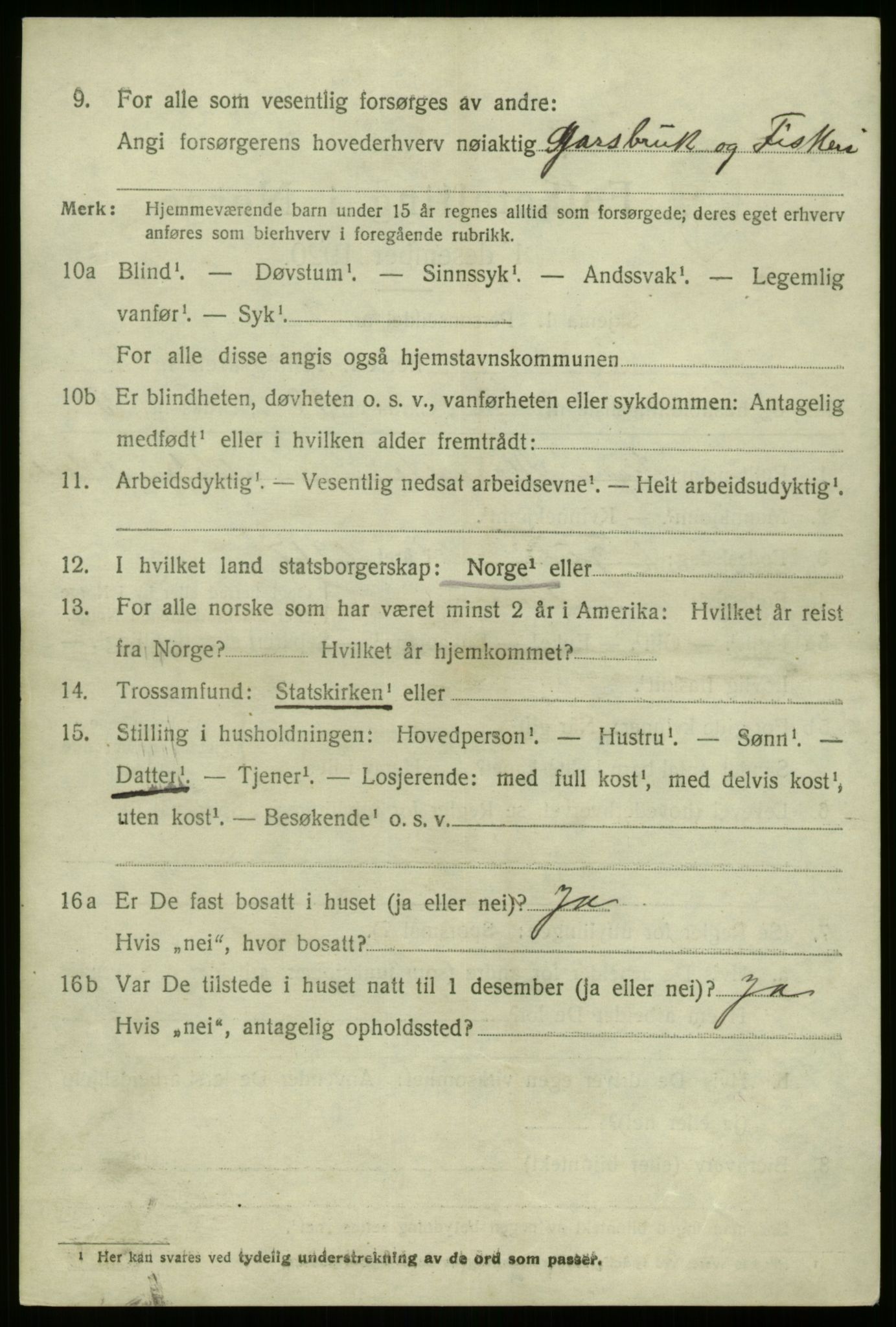 SAB, 1920 census for Kinn, 1920, p. 8882