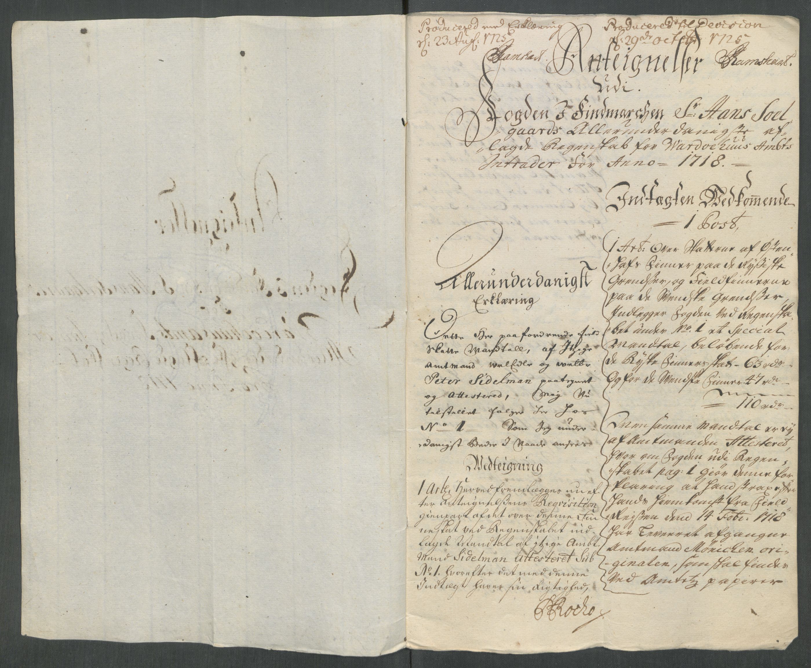 Rentekammeret inntil 1814, Reviderte regnskaper, Fogderegnskap, AV/RA-EA-4092/R69/L4857: Fogderegnskap Finnmark/Vardøhus, 1716-1718, p. 582