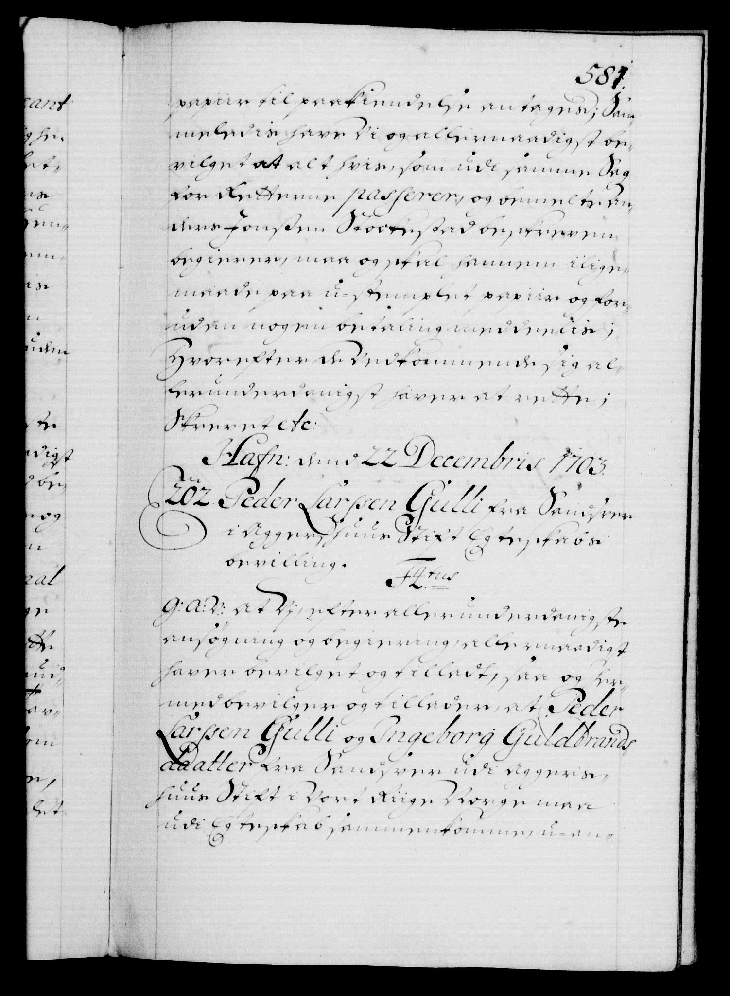 Danske Kanselli 1572-1799, AV/RA-EA-3023/F/Fc/Fca/Fcaa/L0018: Norske registre, 1699-1703, p. 581a