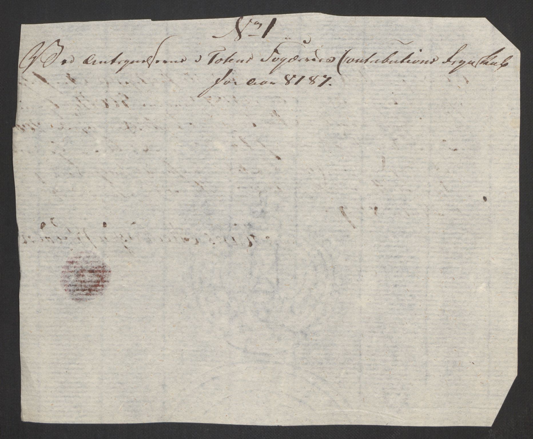 Rentekammeret inntil 1814, Reviderte regnskaper, Fogderegnskap, AV/RA-EA-4092/R19/L1374: Fogderegnskap Toten, Hadeland og Vardal, 1787, p. 487
