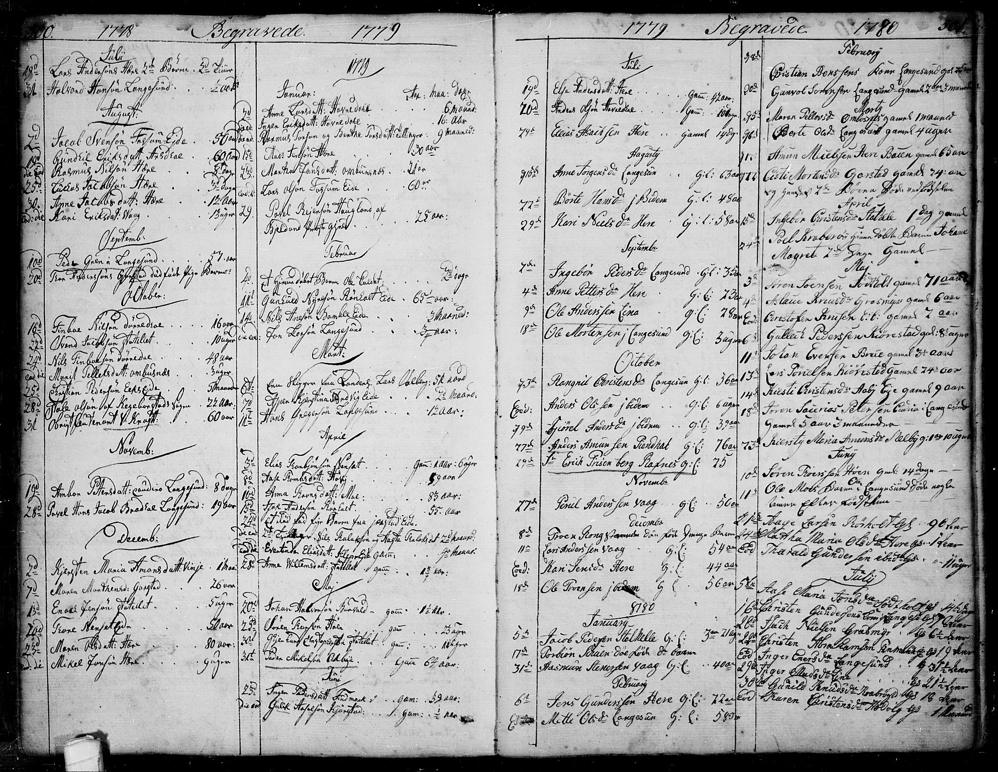 Bamble kirkebøker, AV/SAKO-A-253/F/Fa/L0002: Parish register (official) no. I 2, 1775-1814, p. 500-501