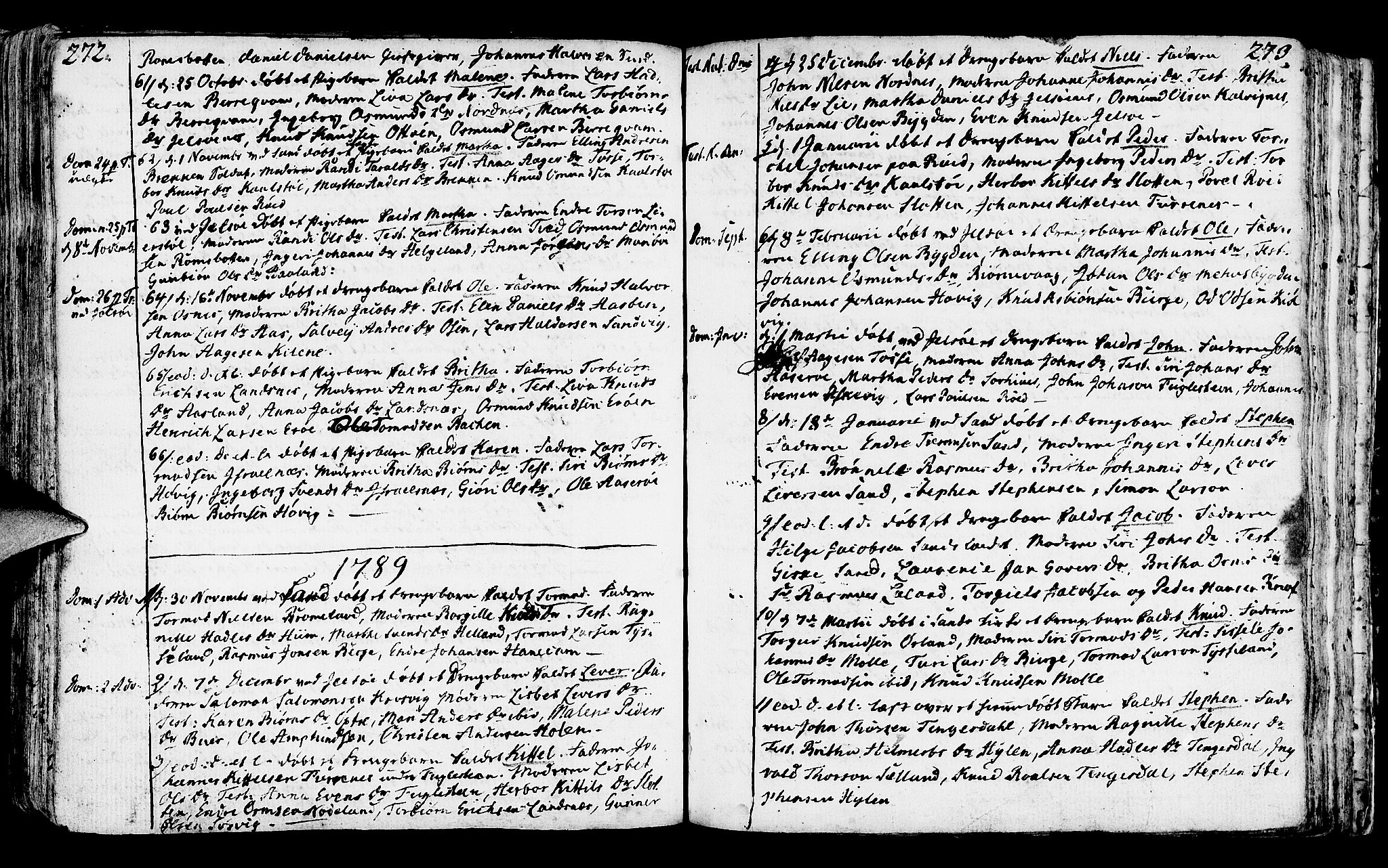 Jelsa sokneprestkontor, SAST/A-101842/01/IV: Parish register (official) no. A 3, 1768-1796, p. 272-273