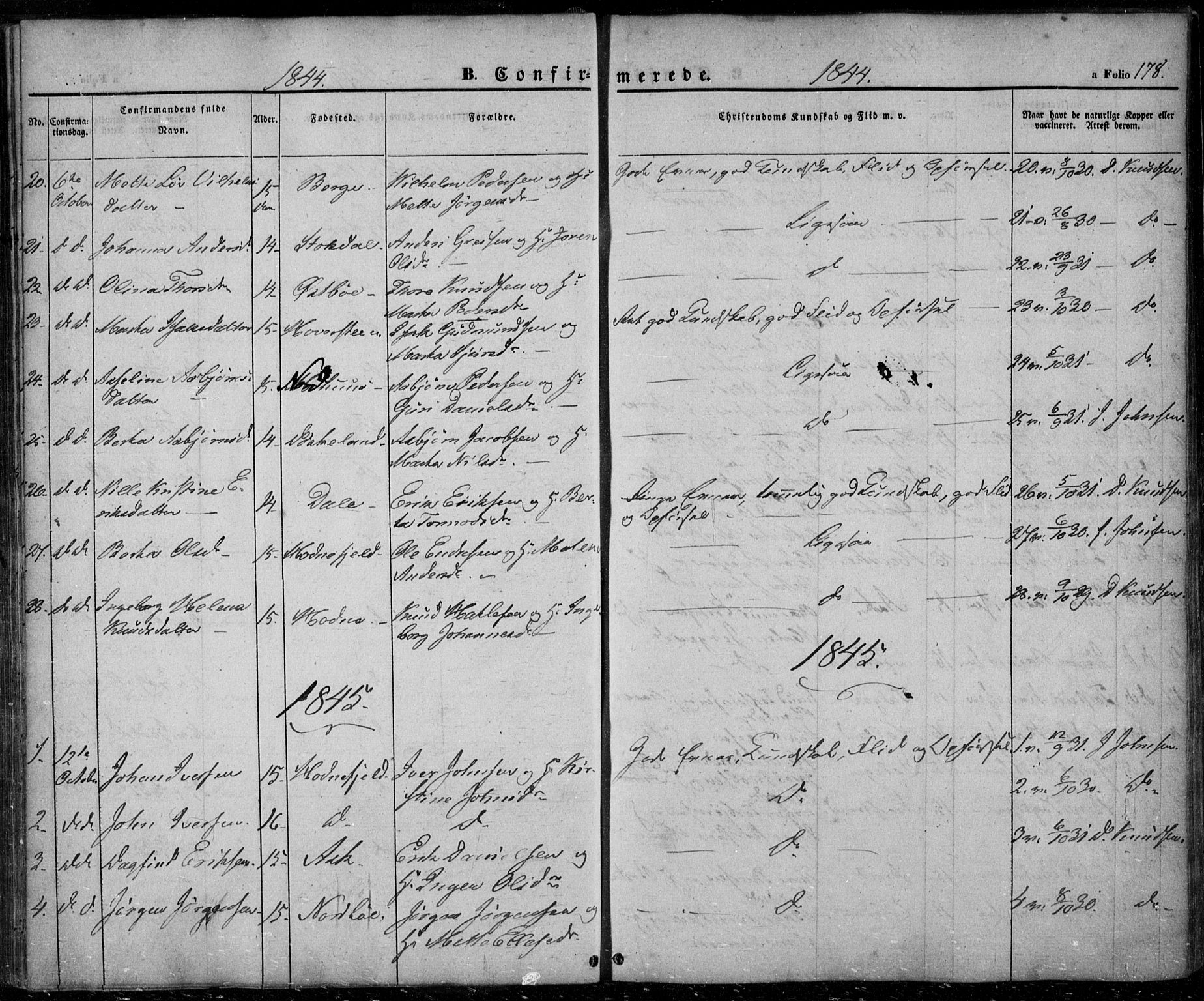 Rennesøy sokneprestkontor, SAST/A -101827/H/Ha/Haa/L0005: Parish register (official) no. A 5, 1838-1859, p. 178