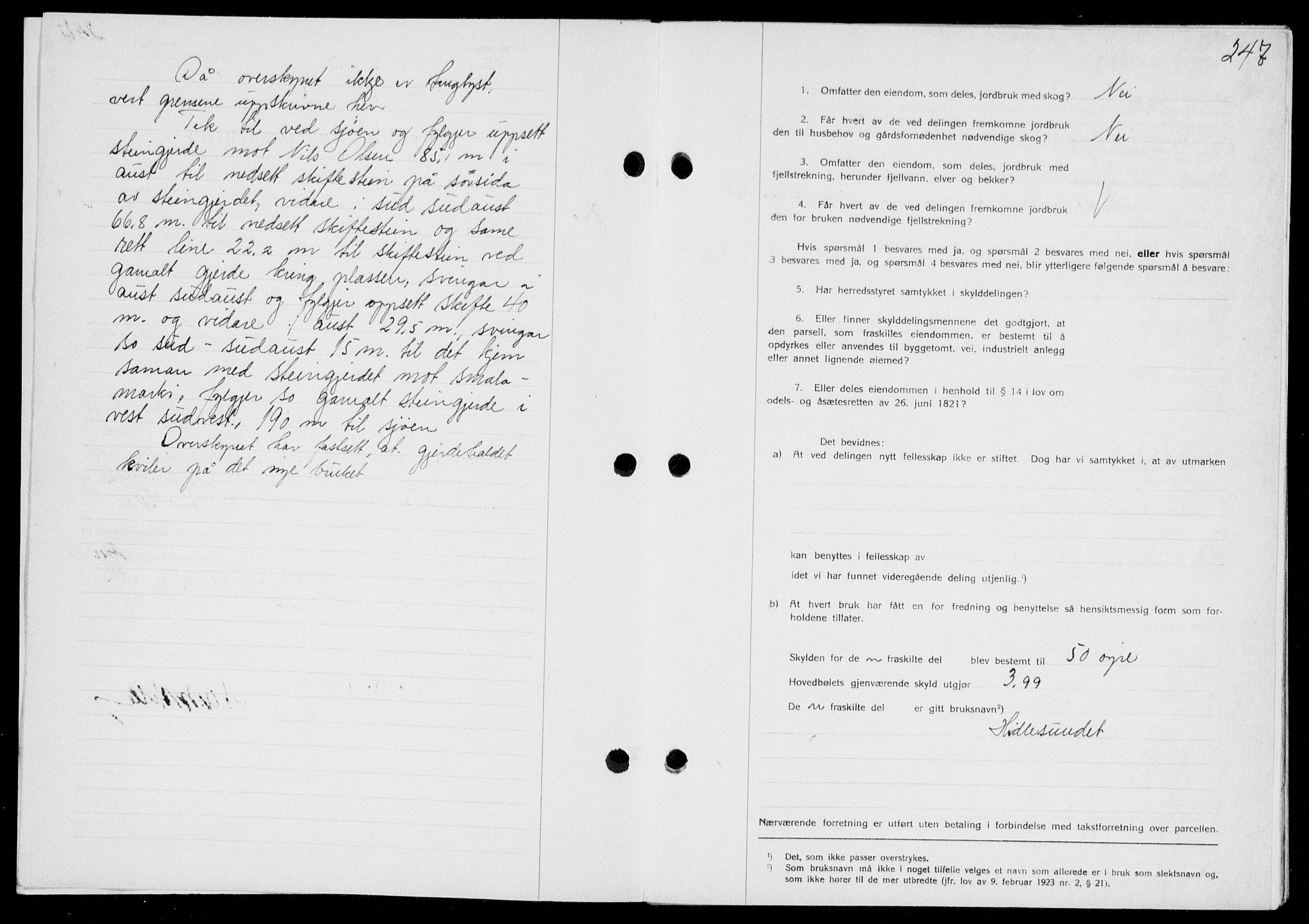Ryfylke tingrett, SAST/A-100055/001/II/IIB/L0081: Mortgage book no. 60, 1939-1940, Diary no: : 171/1940
