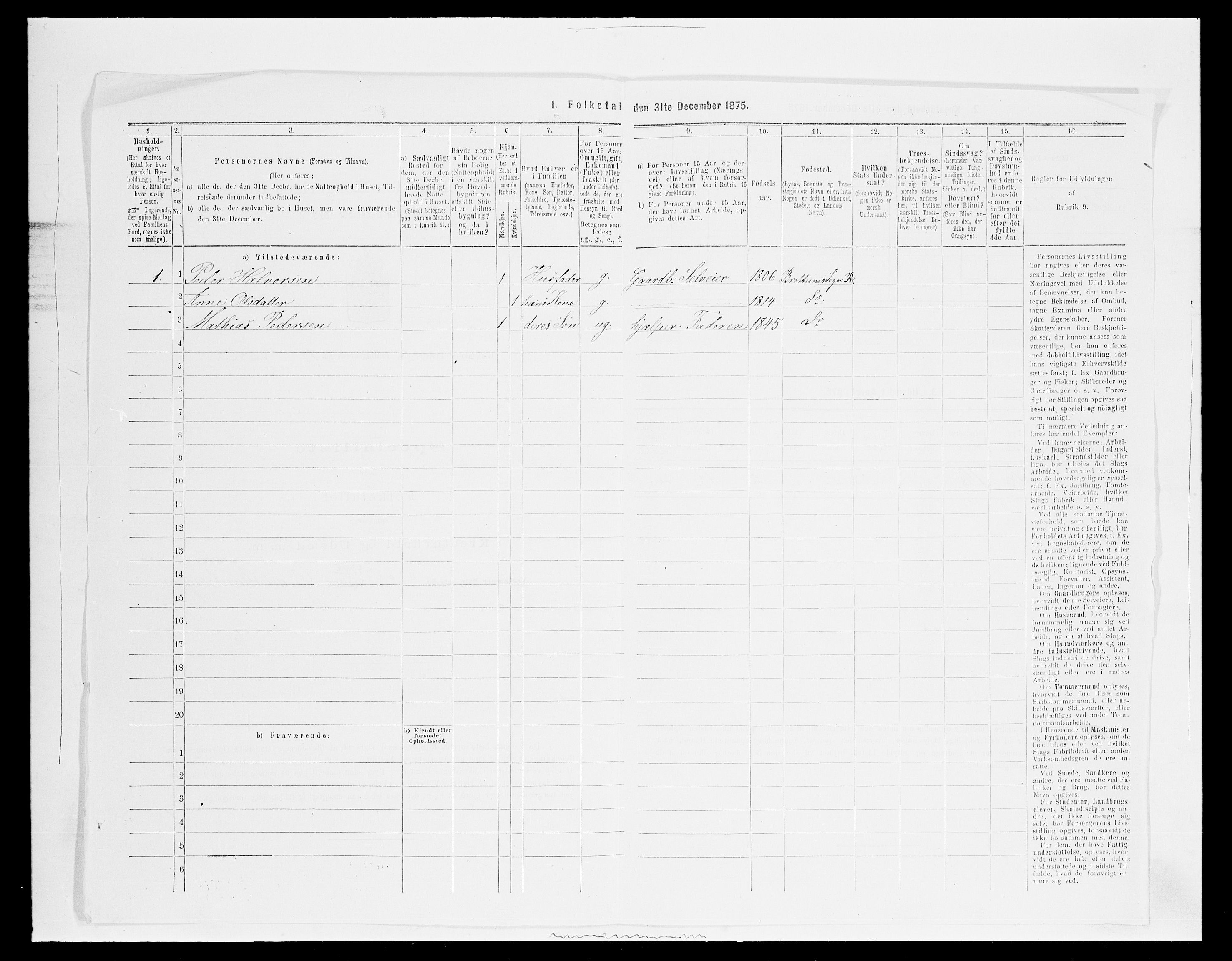 SAH, 1875 census for 0412P Ringsaker, 1875, p. 3740