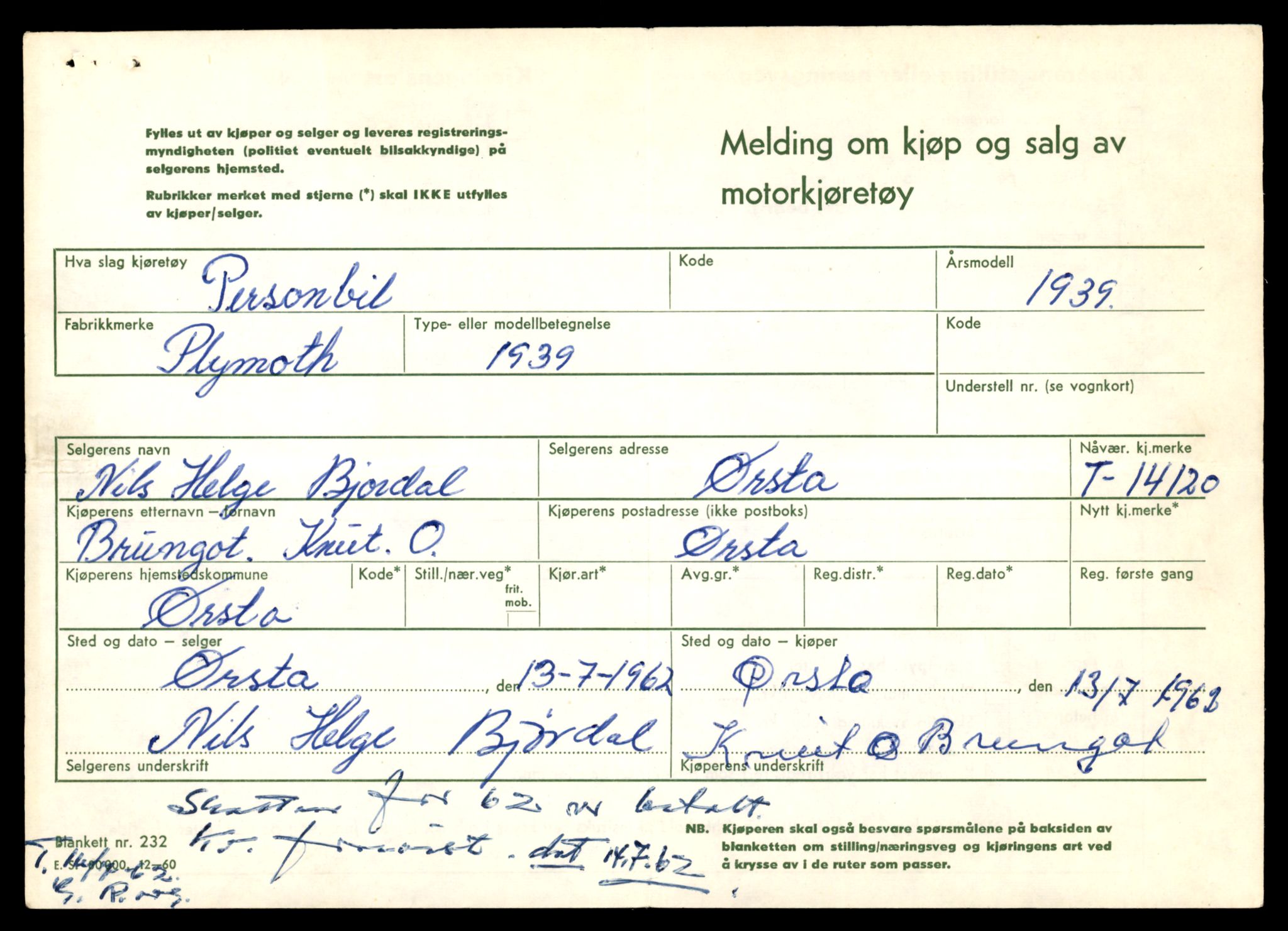 Møre og Romsdal vegkontor - Ålesund trafikkstasjon, SAT/A-4099/F/Fe/L0043: Registreringskort for kjøretøy T 14080 - T 14204, 1927-1998, p. 1099