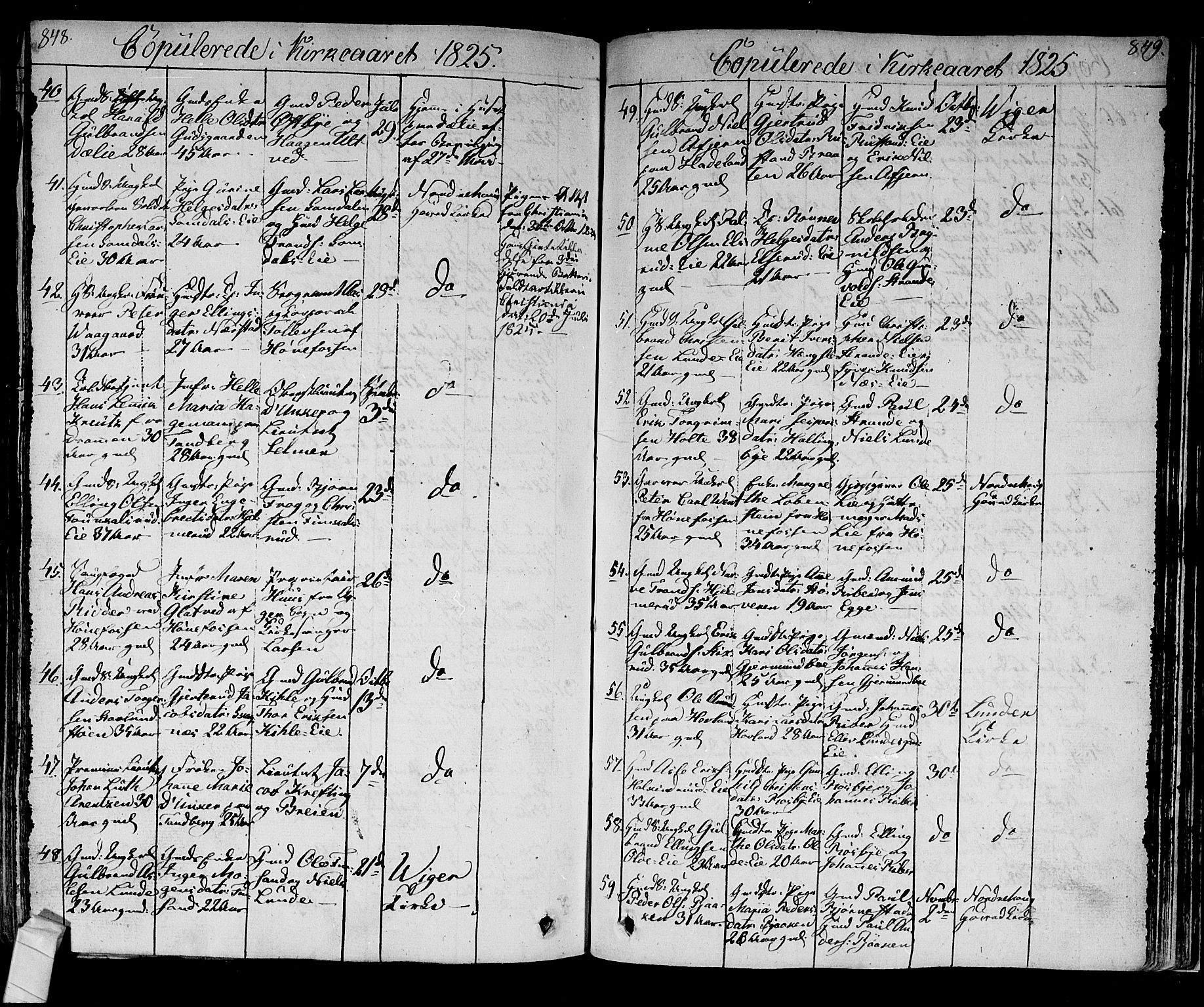 Norderhov kirkebøker, SAKO/A-237/F/Fa/L0009: Parish register (official) no. 9, 1819-1837, p. 848-849