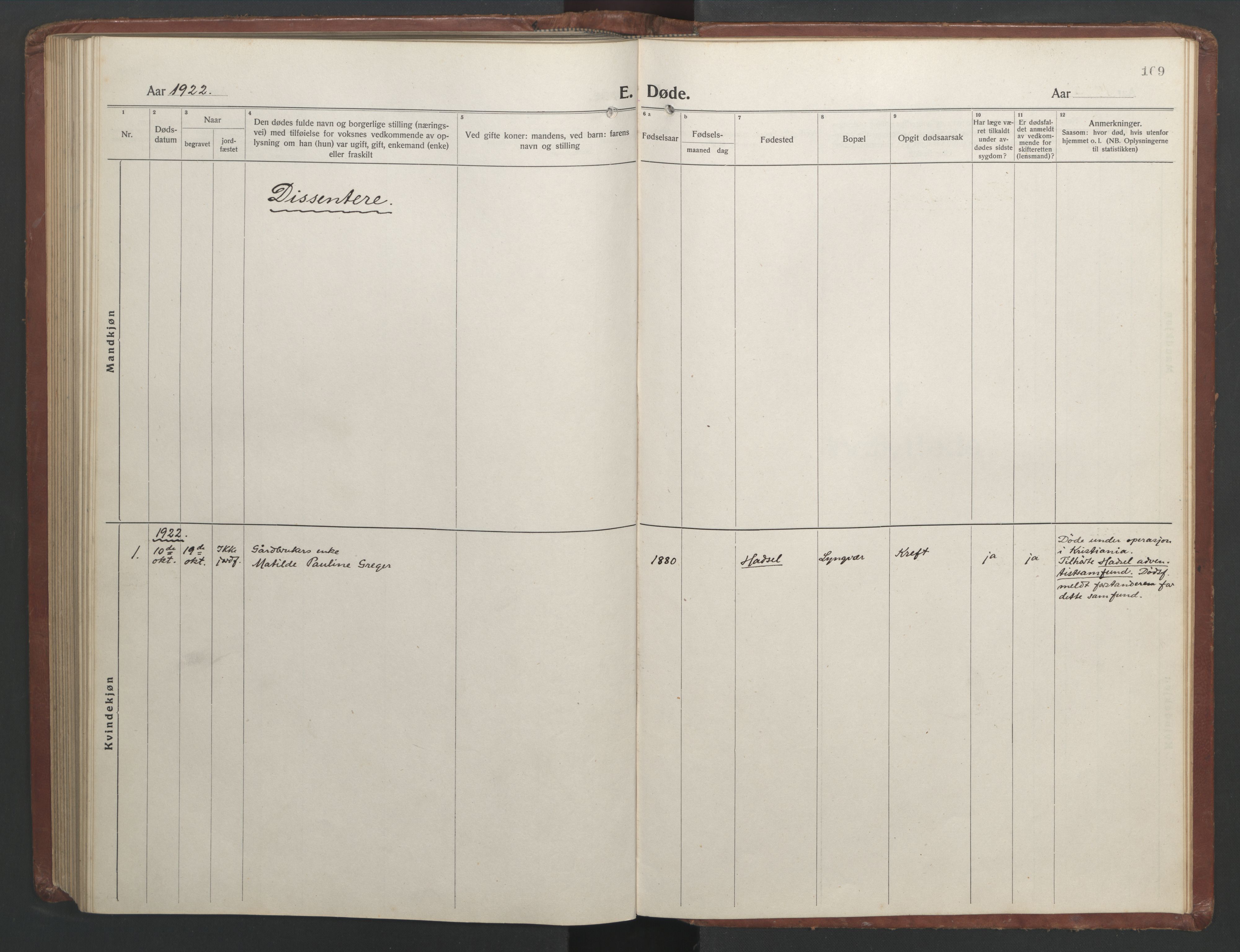 Ministerialprotokoller, klokkerbøker og fødselsregistre - Nordland, SAT/A-1459/808/L0132: Parish register (copy) no. 808C03, 1920-1946, p. 169