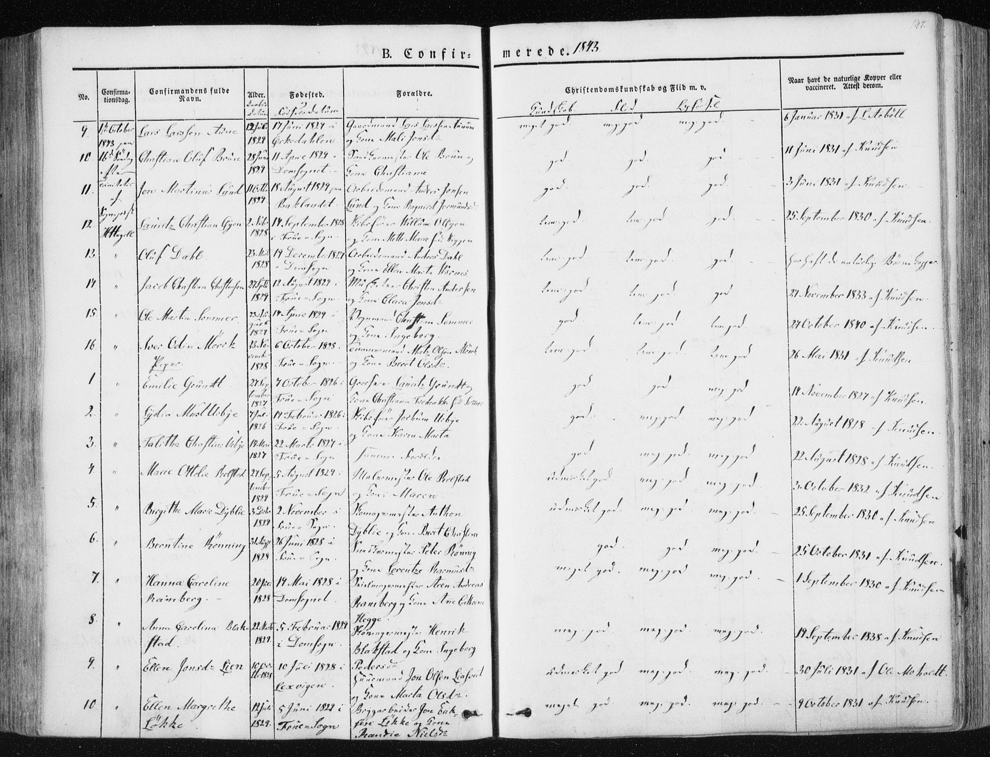 Ministerialprotokoller, klokkerbøker og fødselsregistre - Sør-Trøndelag, AV/SAT-A-1456/602/L0110: Parish register (official) no. 602A08, 1840-1854, p. 147