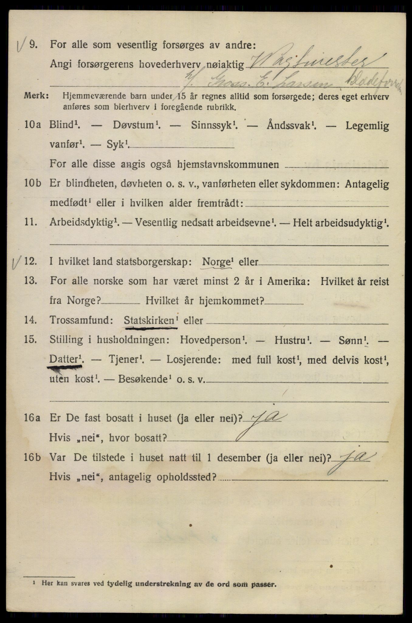 SAO, 1920 census for Kristiania, 1920, p. 593946
