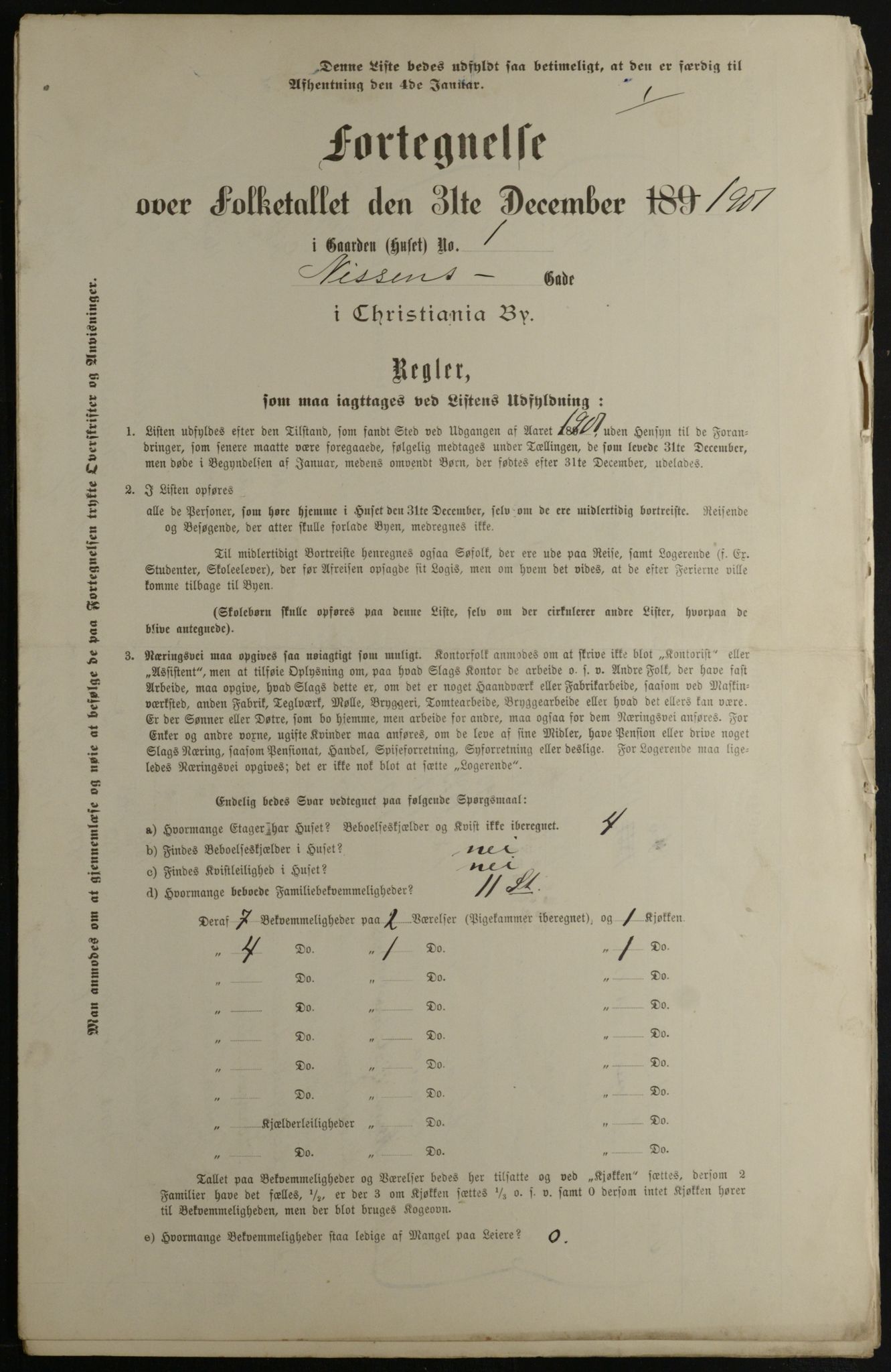 OBA, Municipal Census 1901 for Kristiania, 1901, p. 10912