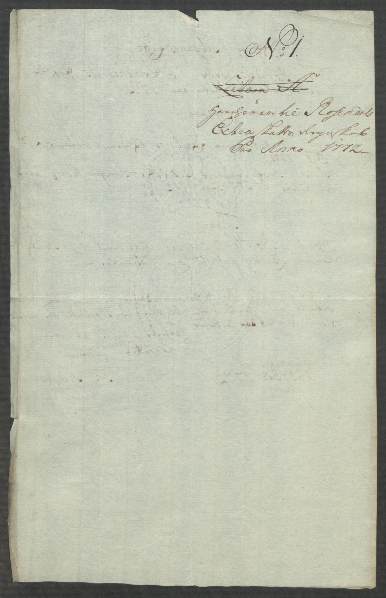 Rentekammeret inntil 1814, Reviderte regnskaper, Fogderegnskap, AV/RA-EA-4092/R49/L3157: Ekstraskatten Rosendal Baroni, 1762-1772, p. 361