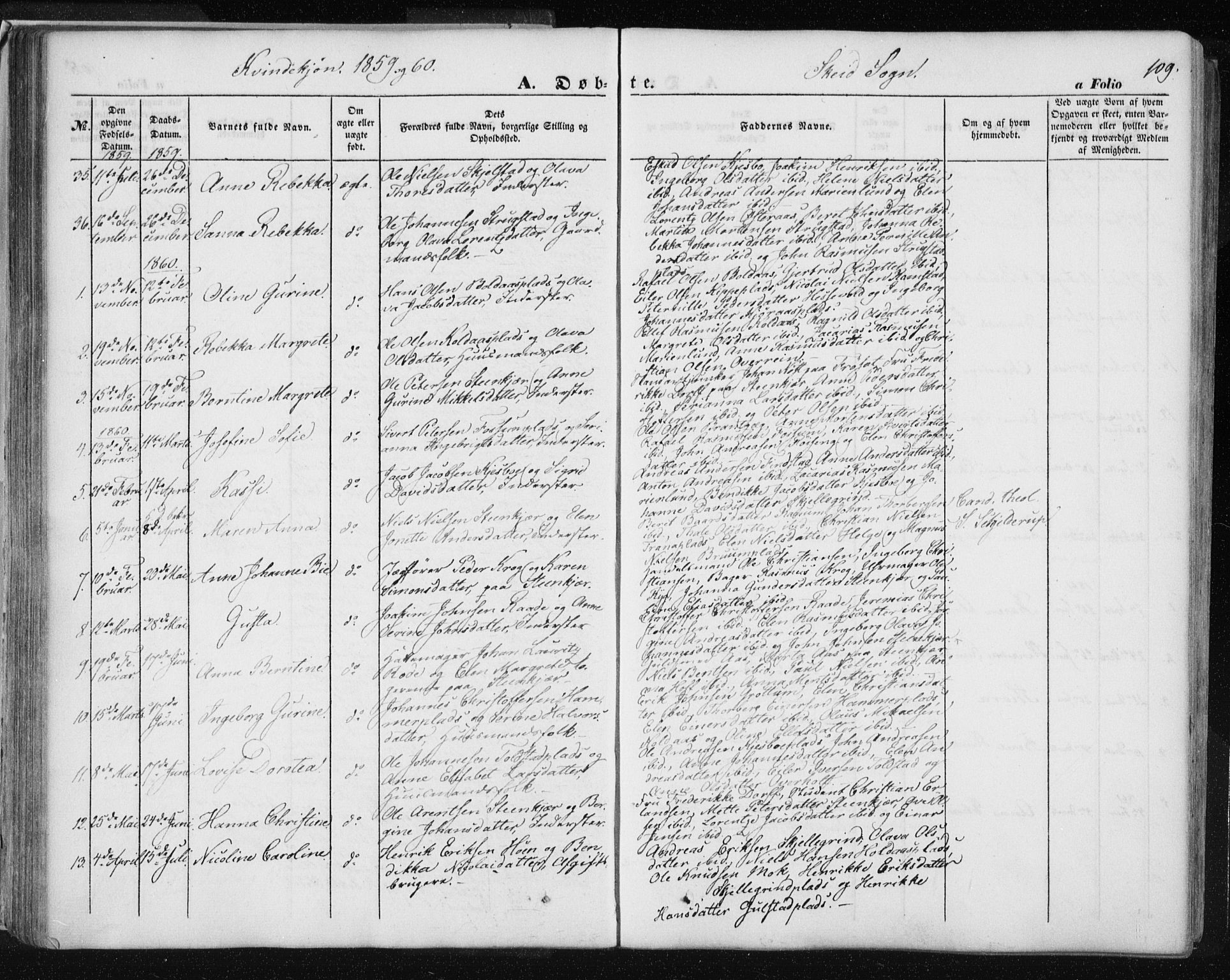 Ministerialprotokoller, klokkerbøker og fødselsregistre - Nord-Trøndelag, AV/SAT-A-1458/735/L0342: Parish register (official) no. 735A07 /2, 1849-1862, p. 109