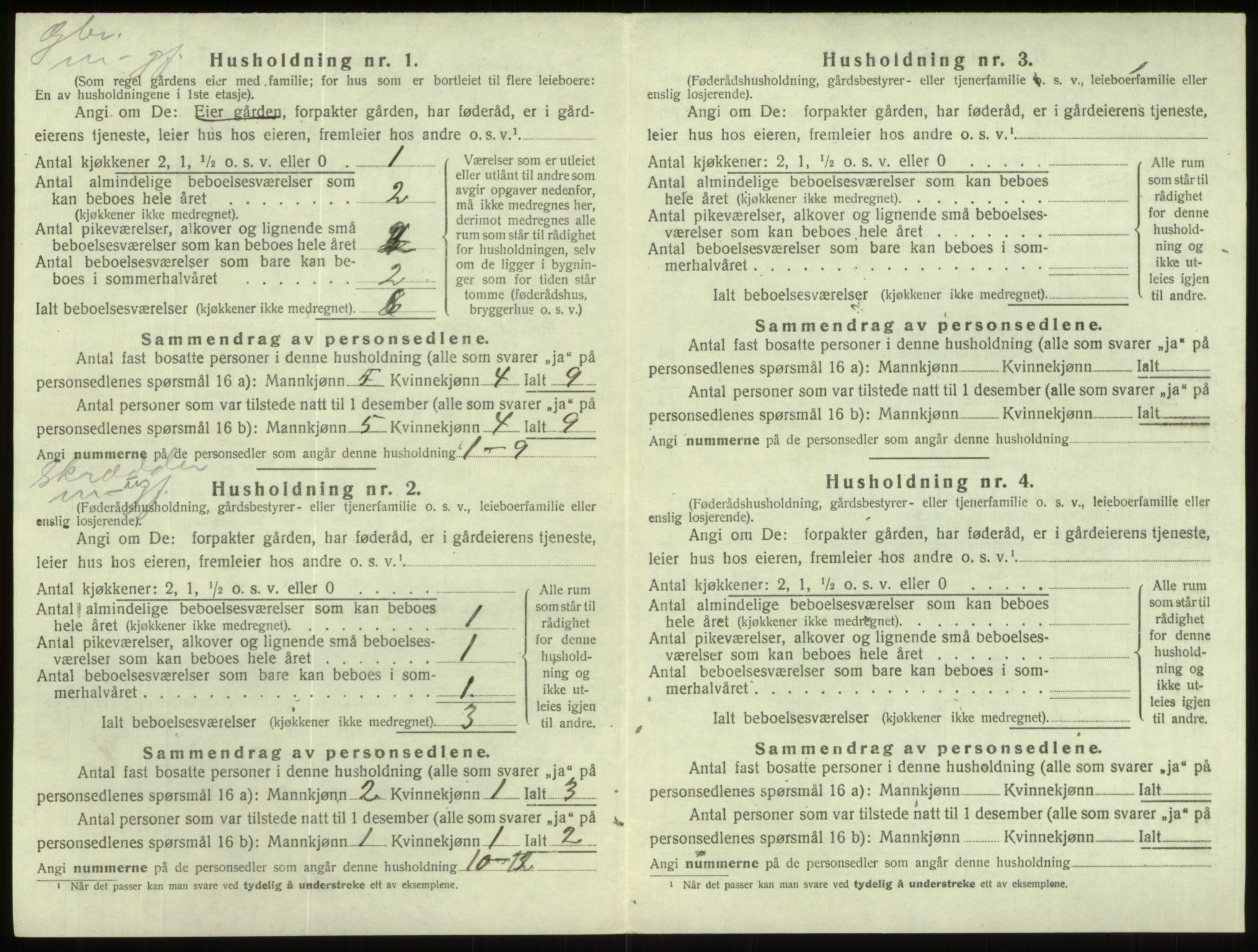 SAB, 1920 census for Gloppen, 1920, p. 646