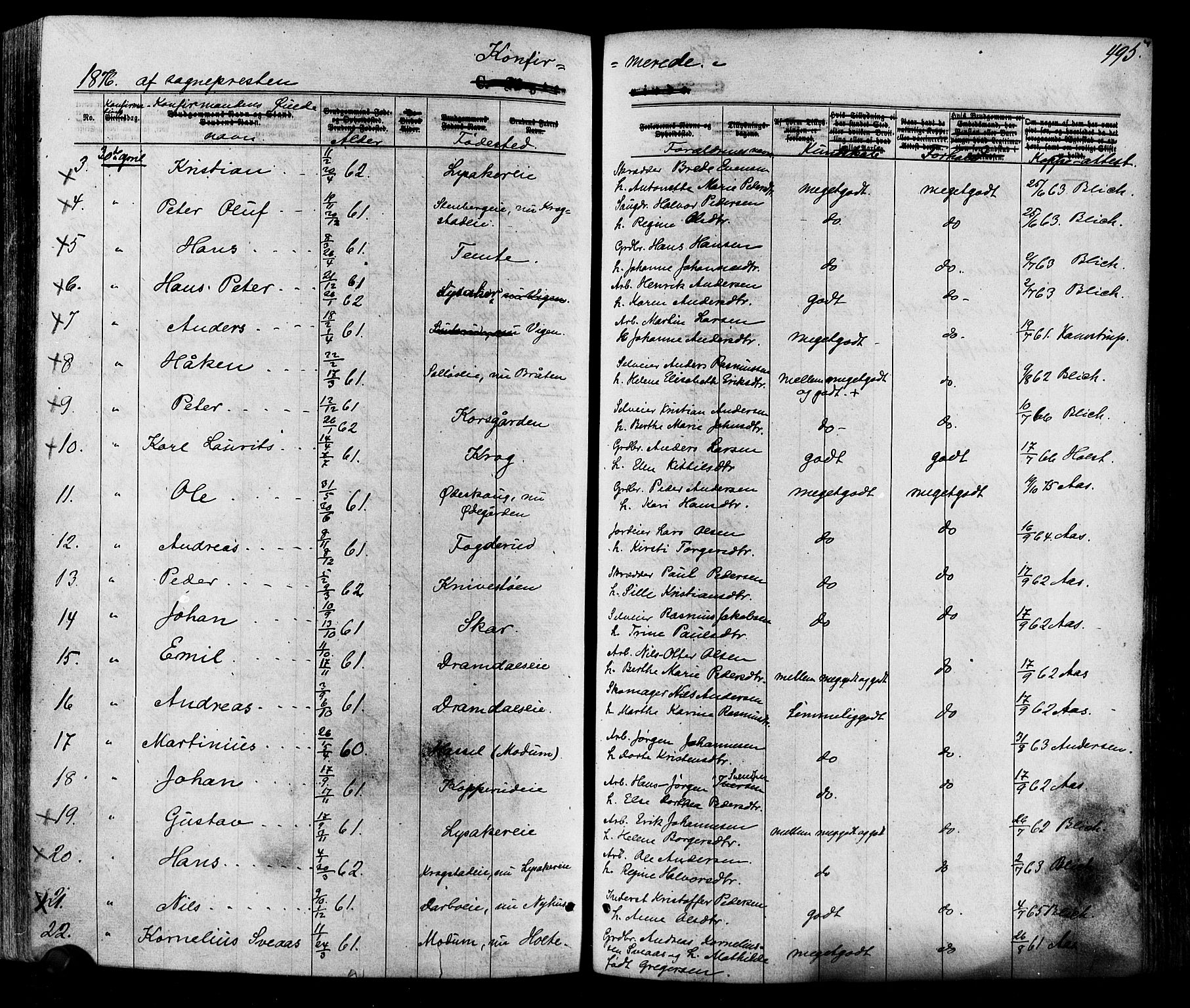 Eiker kirkebøker, AV/SAKO-A-4/F/Fa/L0017: Parish register (official) no. I 17, 1869-1877, p. 495