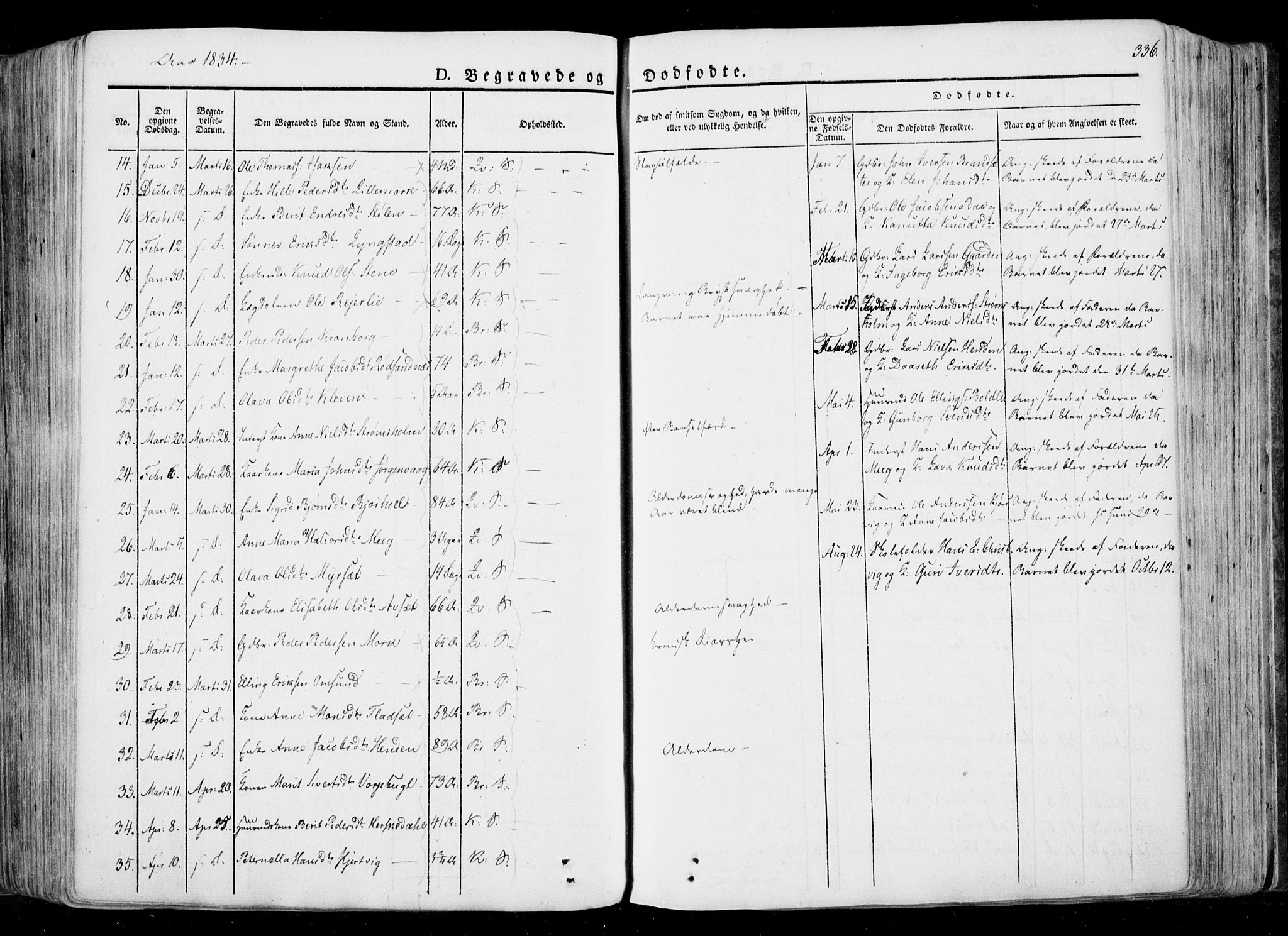 Ministerialprotokoller, klokkerbøker og fødselsregistre - Møre og Romsdal, AV/SAT-A-1454/568/L0803: Parish register (official) no. 568A10, 1830-1853, p. 336