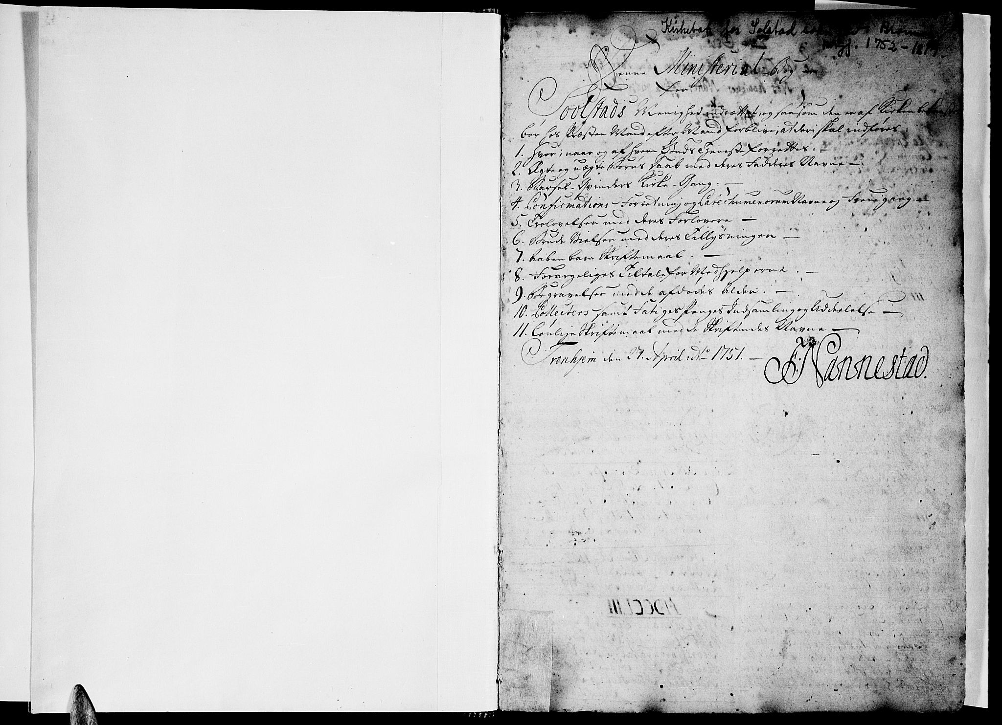 Ministerialprotokoller, klokkerbøker og fødselsregistre - Nordland, SAT/A-1459/811/L0164: Parish register (official) no. 811A02, 1752-1819, p. 1
