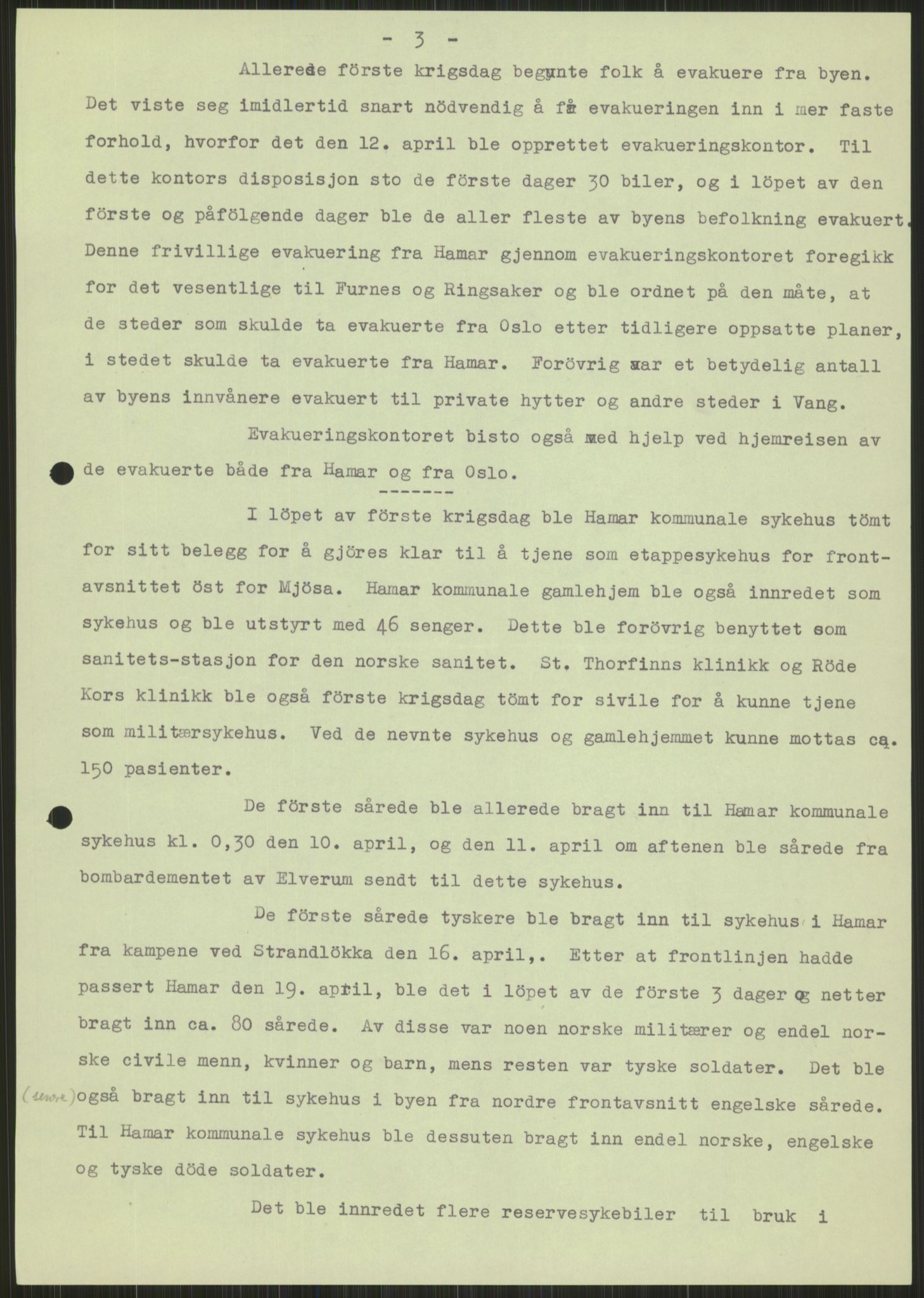 Forsvaret, Forsvarets krigshistoriske avdeling, AV/RA-RAFA-2017/Y/Ya/L0013: II-C-11-31 - Fylkesmenn.  Rapporter om krigsbegivenhetene 1940., 1940, p. 892