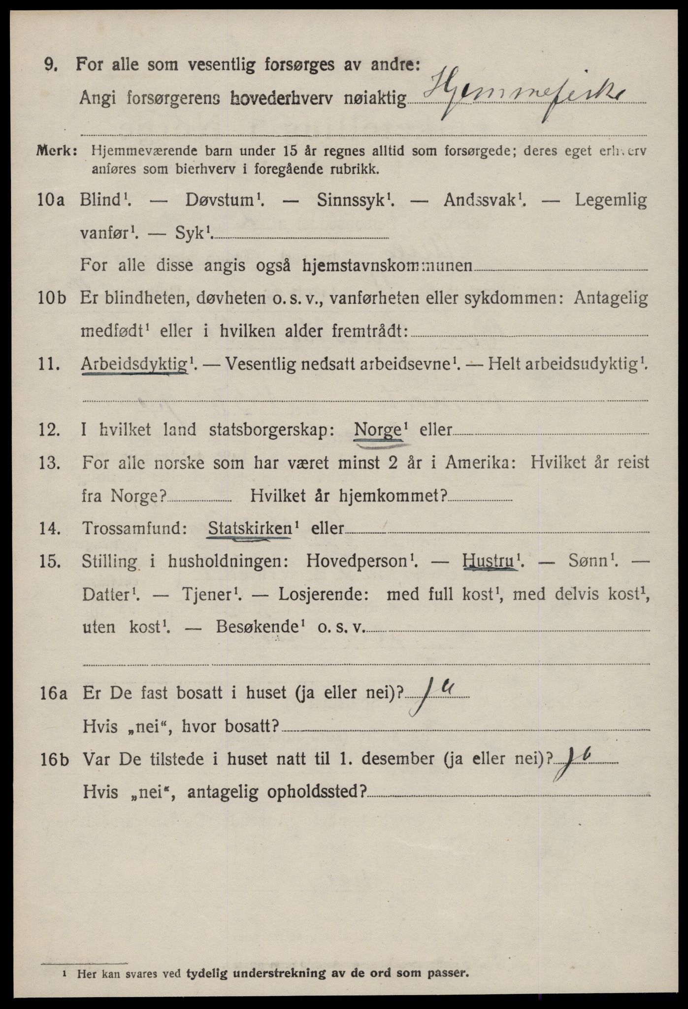 SAT, 1920 census for Aure, 1920, p. 1801