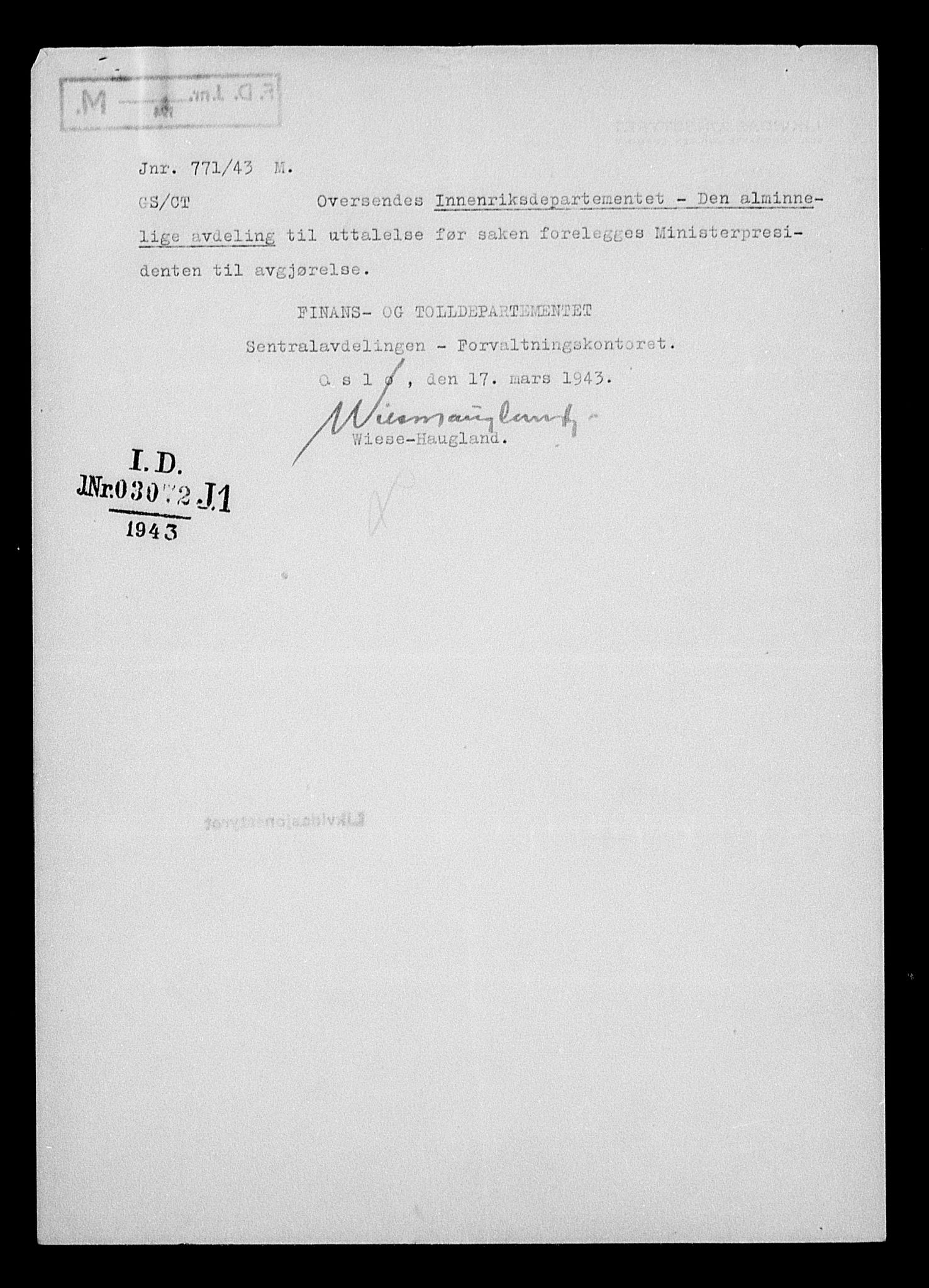 Justisdepartementet, Tilbakeføringskontoret for inndratte formuer, AV/RA-S-1564/H/Hc/Hcc/L0954: --, 1945-1947, p. 228