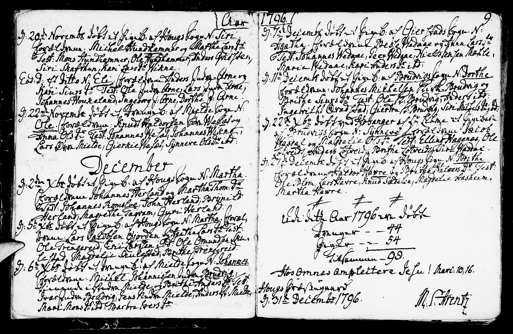 Haus sokneprestembete, SAB/A-75601/H/Haa: Parish register (official) no. A 11, 1796-1816, p. 9