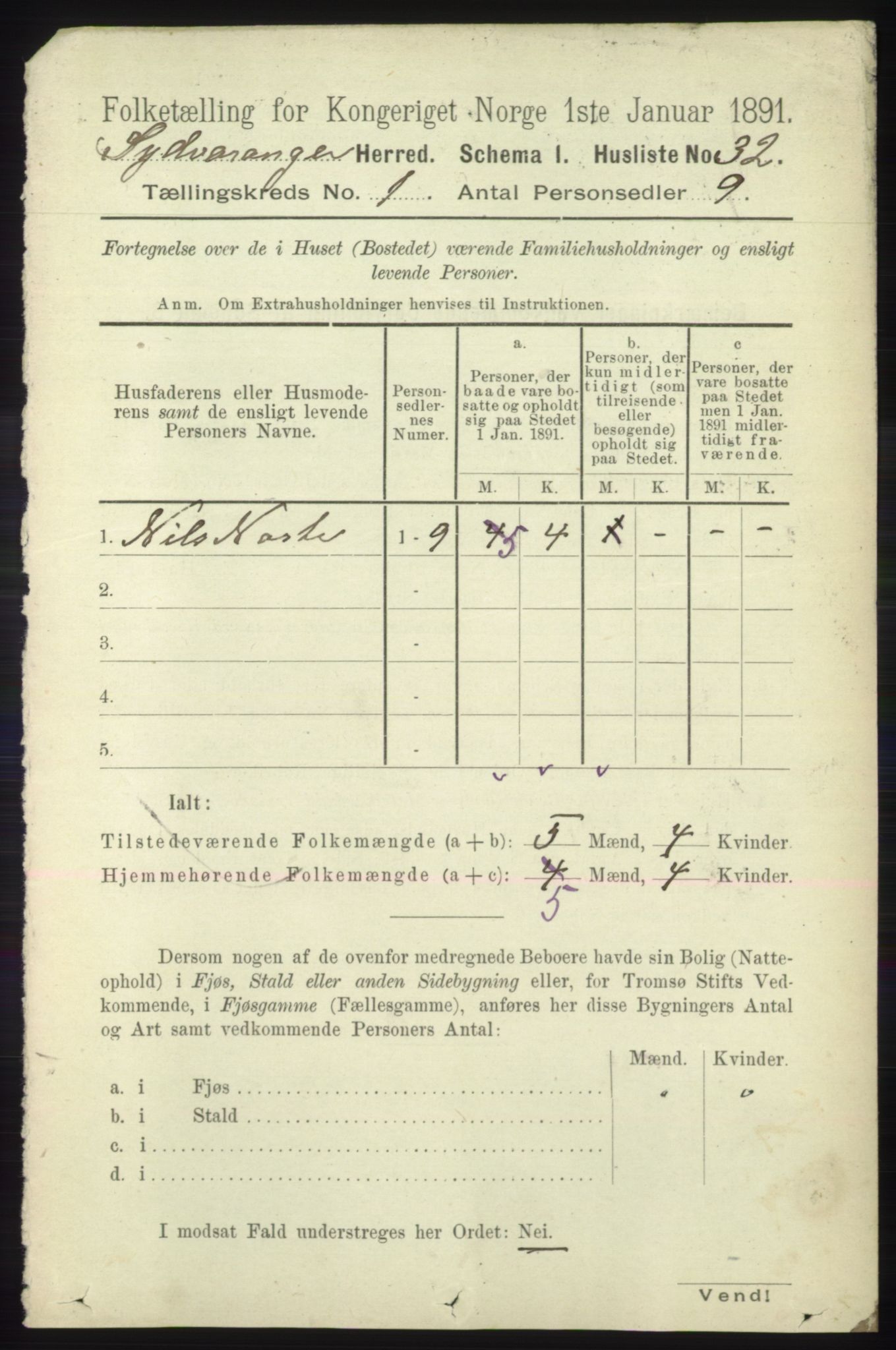 RA, 1891 census for 2030 Sør-Varanger, 1891, p. 52