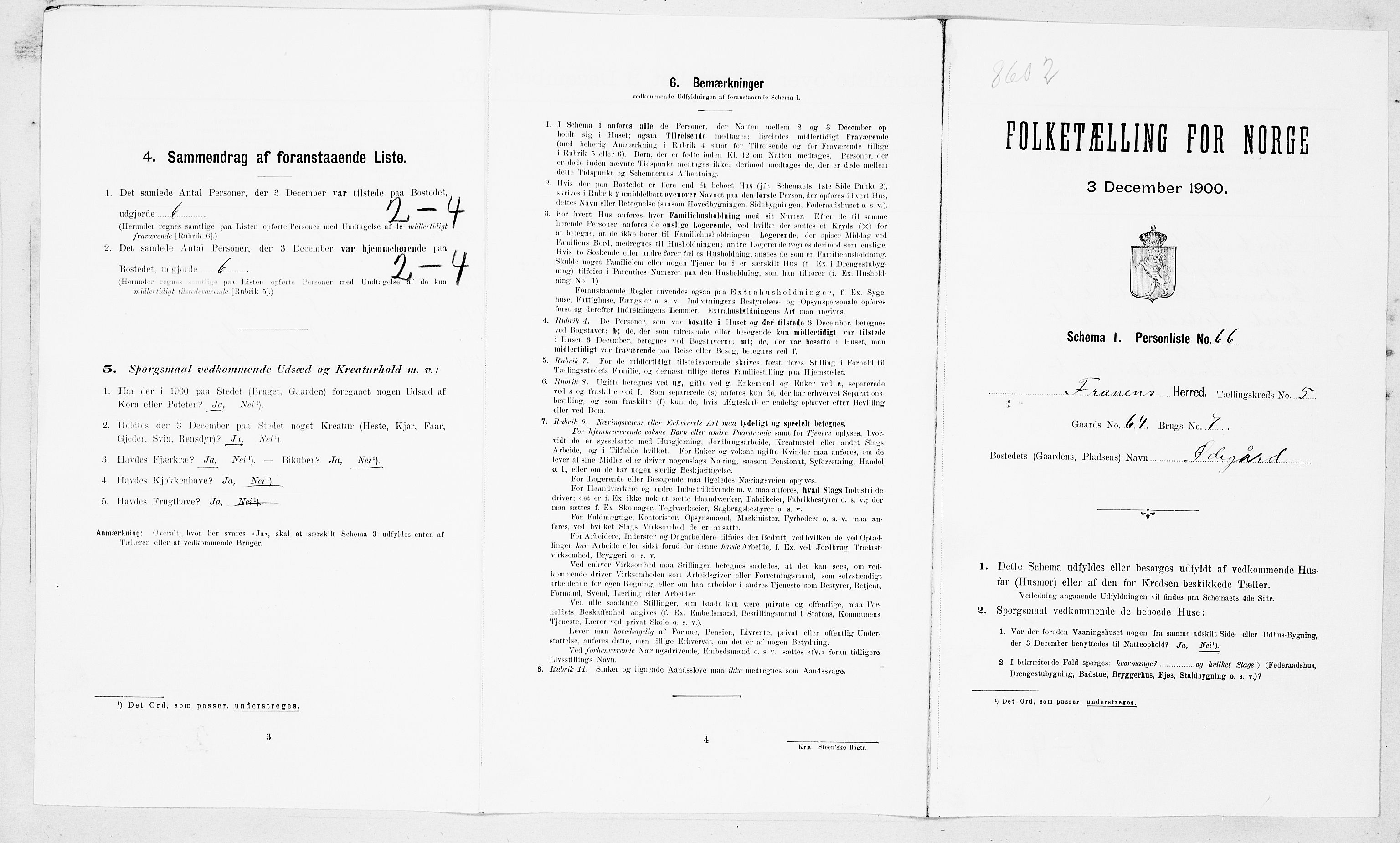 SAT, 1900 census for Fræna, 1900, p. 821