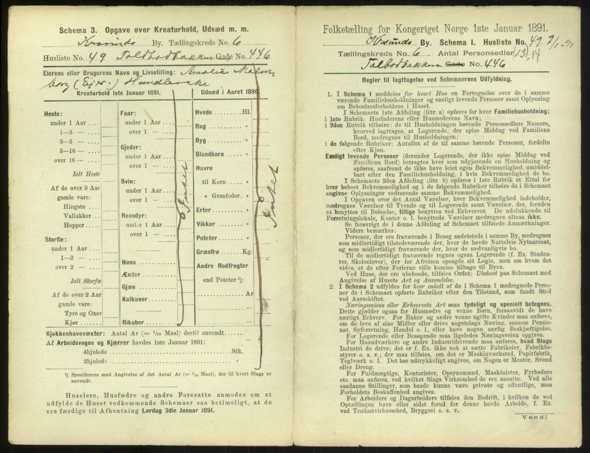 RA, 1891 census for 1503 Kristiansund, 1891, p. 632