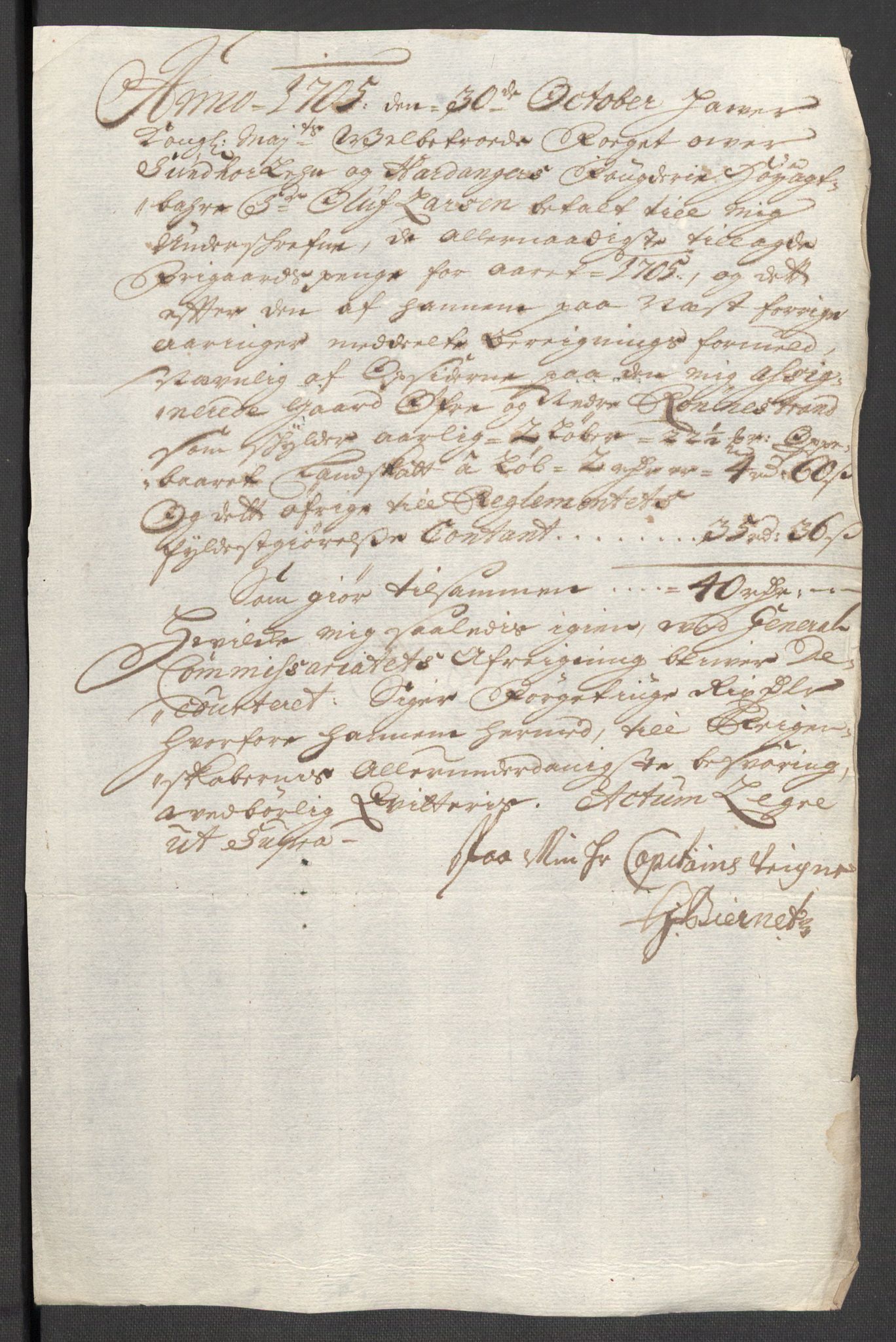 Rentekammeret inntil 1814, Reviderte regnskaper, Fogderegnskap, AV/RA-EA-4092/R48/L2983: Fogderegnskap Sunnhordland og Hardanger, 1705, p. 225