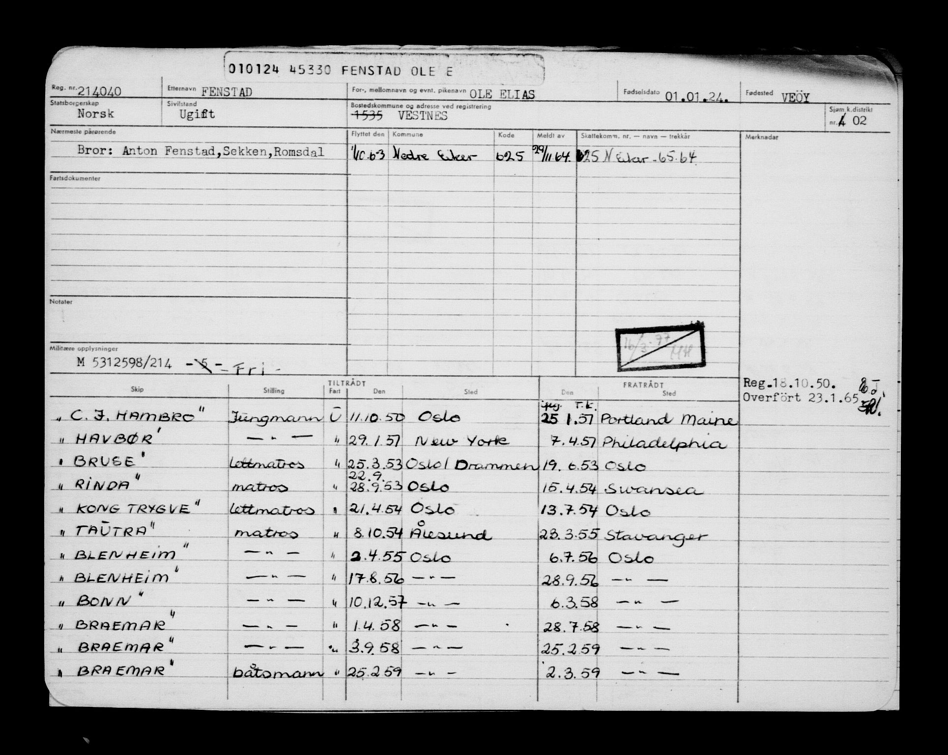 Direktoratet for sjømenn, AV/RA-S-3545/G/Gb/L0226: Hovedkort, 1923-1924, p. 252