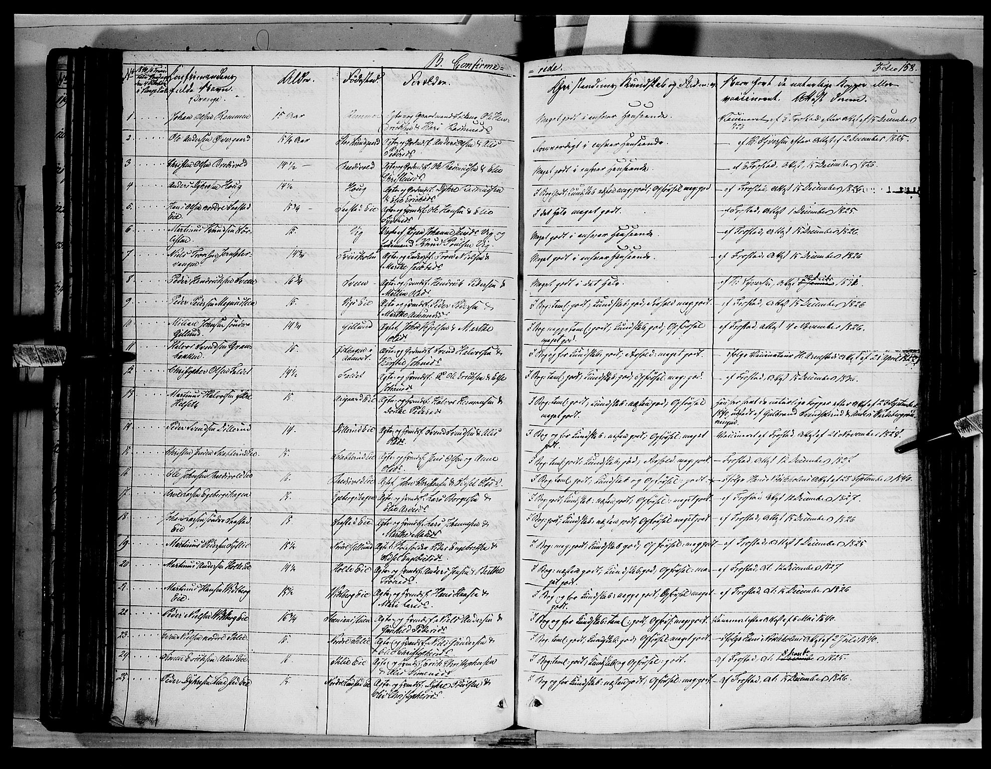Stange prestekontor, SAH/PREST-002/K/L0010: Parish register (official) no. 10, 1835-1845, p. 158