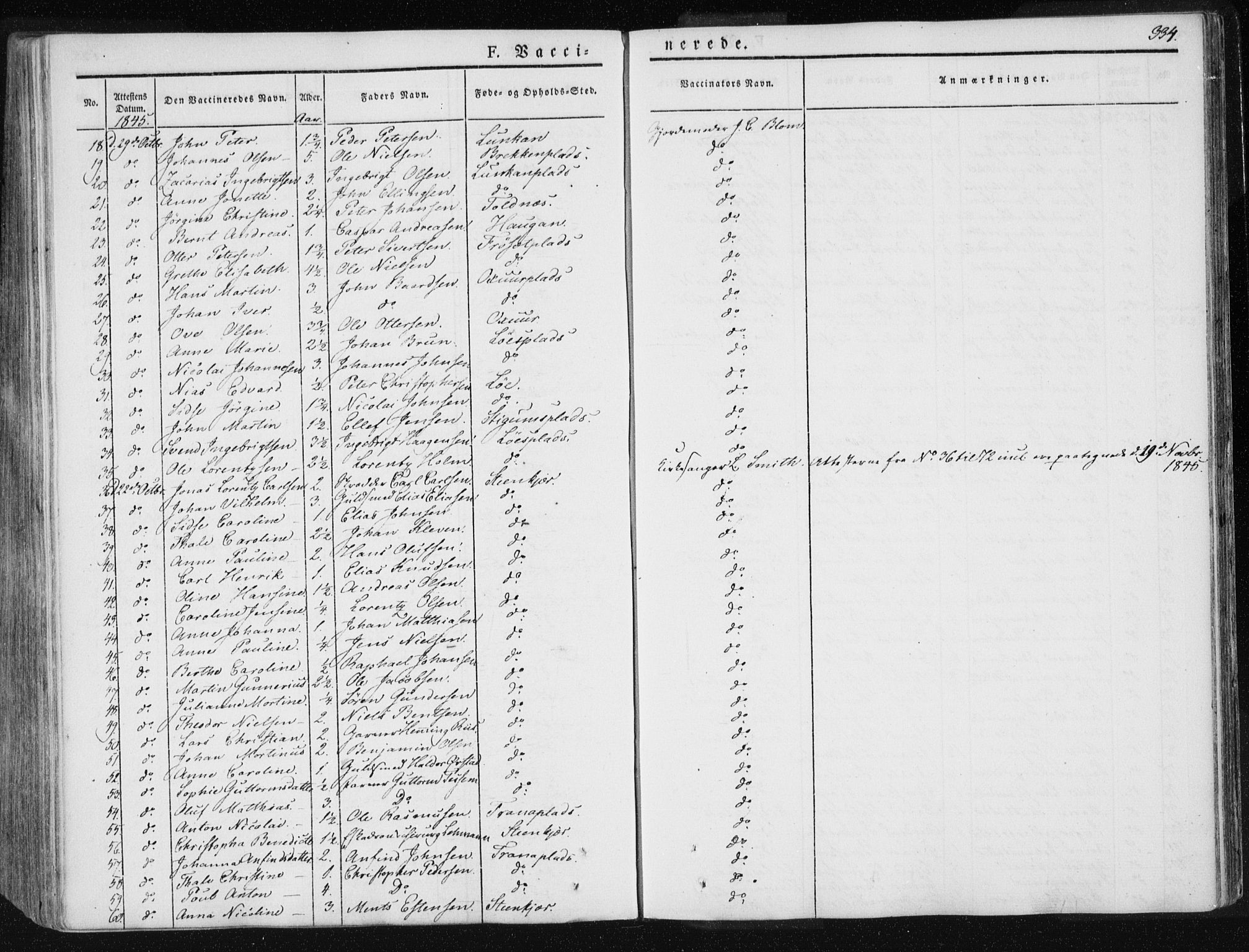 Ministerialprotokoller, klokkerbøker og fødselsregistre - Nord-Trøndelag, SAT/A-1458/735/L0339: Parish register (official) no. 735A06 /1, 1836-1848, p. 334