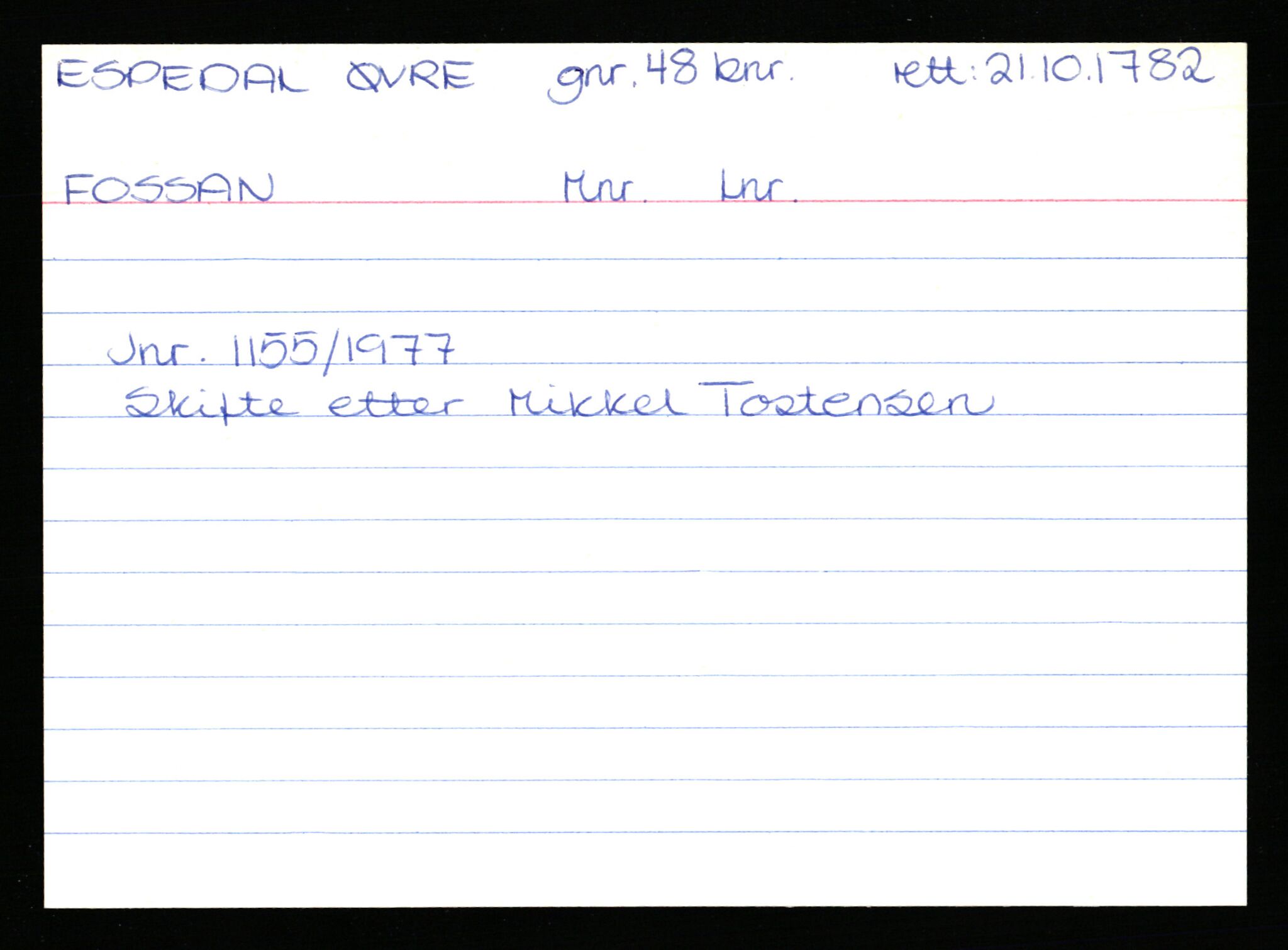 Statsarkivet i Stavanger, AV/SAST-A-101971/03/Y/Yk/L0009: Registerkort sortert etter gårdsnavn: Ersdal - Fikstveit, 1750-1930, p. 67