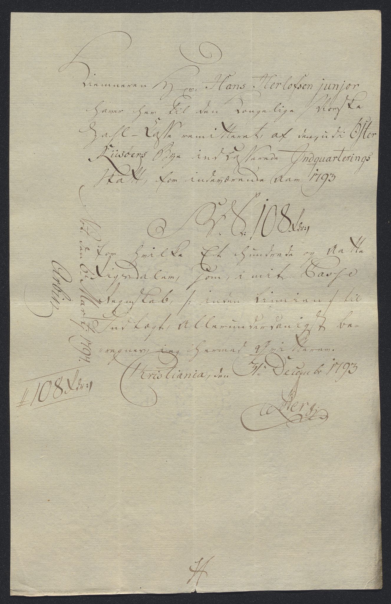 Danske Kanselli 1800-1814, AV/RA-EA-3024/K/Kk/Kka/Kkac/L0234: Kjøpstadregnskap Øster Risør, 1791-1795, p. 268