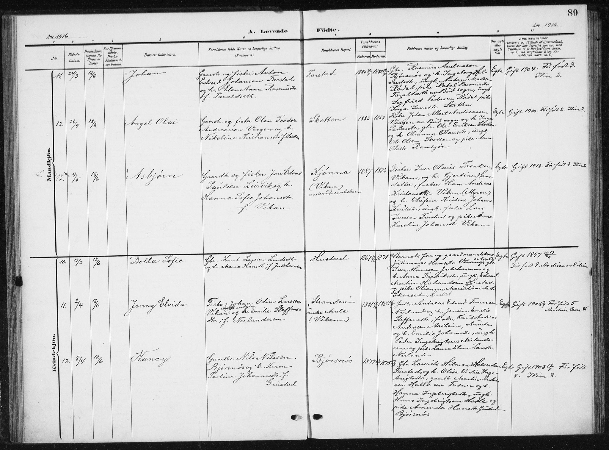 Ministerialprotokoller, klokkerbøker og fødselsregistre - Møre og Romsdal, AV/SAT-A-1454/567/L0784: Parish register (copy) no. 567C04, 1903-1938, p. 89