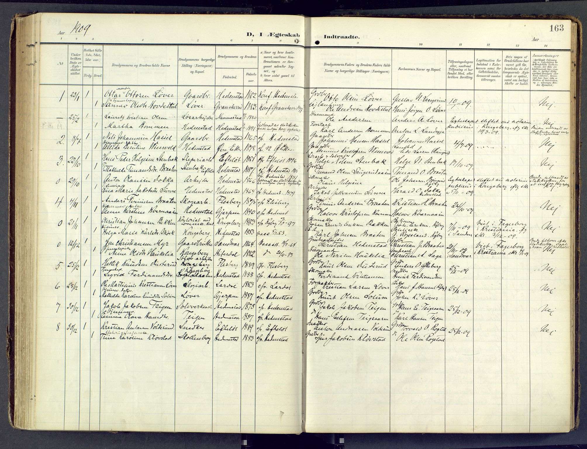 Sandsvær kirkebøker, AV/SAKO-A-244/F/Fd/L0002: Parish register (official) no. IV 2, 1906-1943, p. 163
