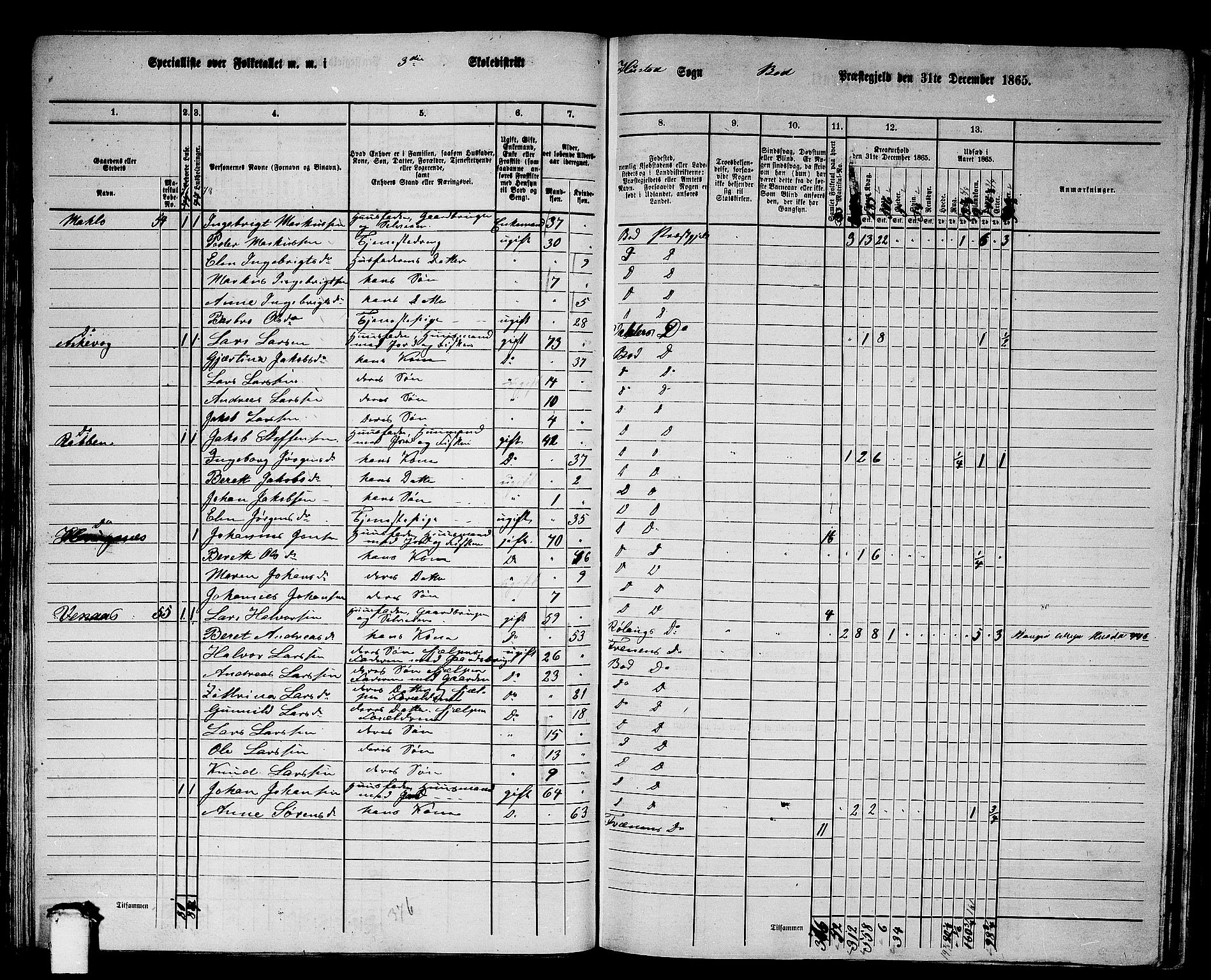 RA, 1865 census for Bud, 1865, p. 44