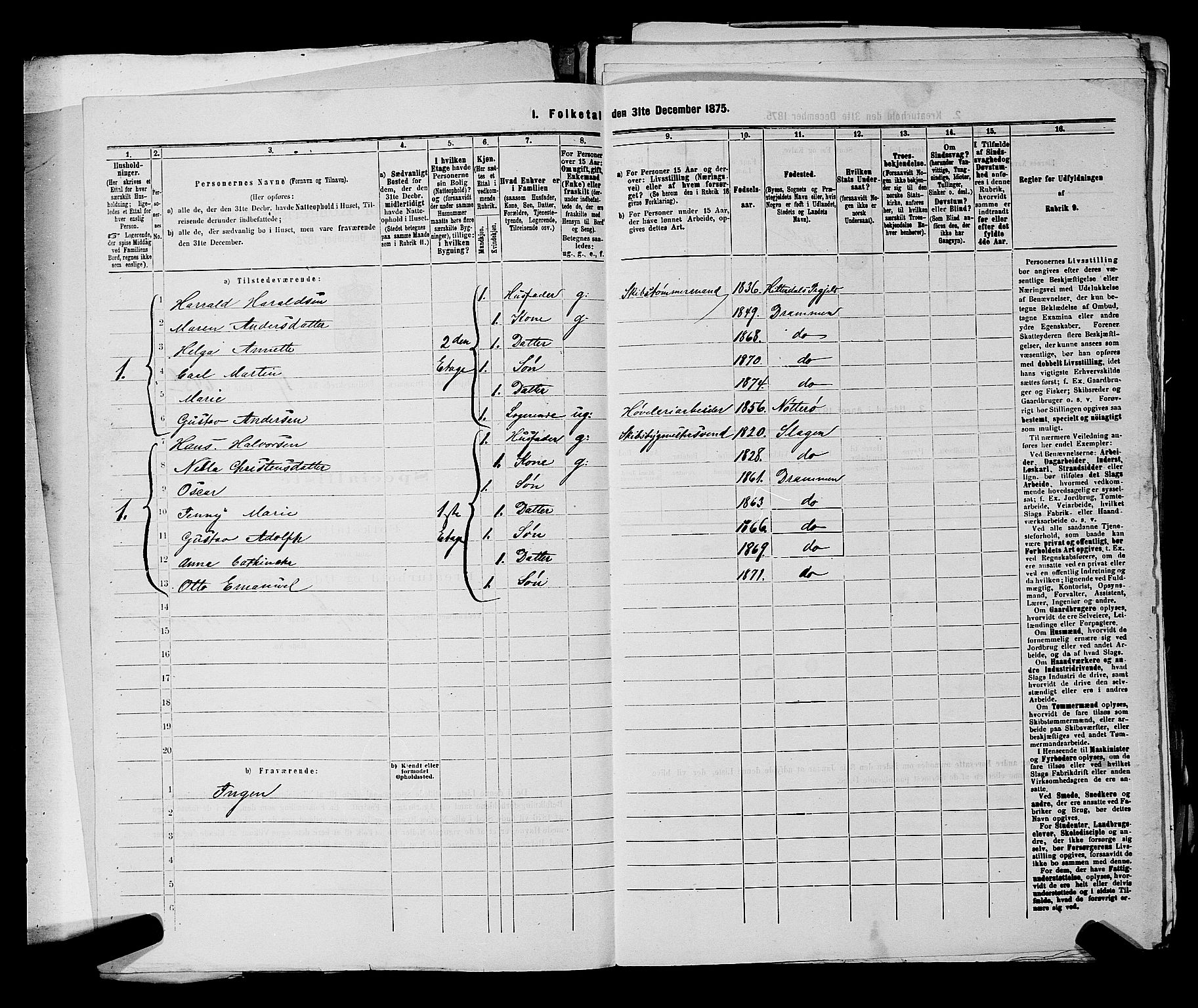 SAKO, 1875 census for 0602 Drammen, 1875, p. 1860