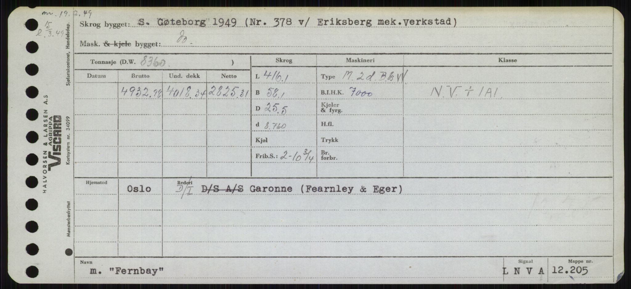 Sjøfartsdirektoratet med forløpere, Skipsmålingen, RA/S-1627/H/Hb/L0002: Fartøy, E-H, p. 91