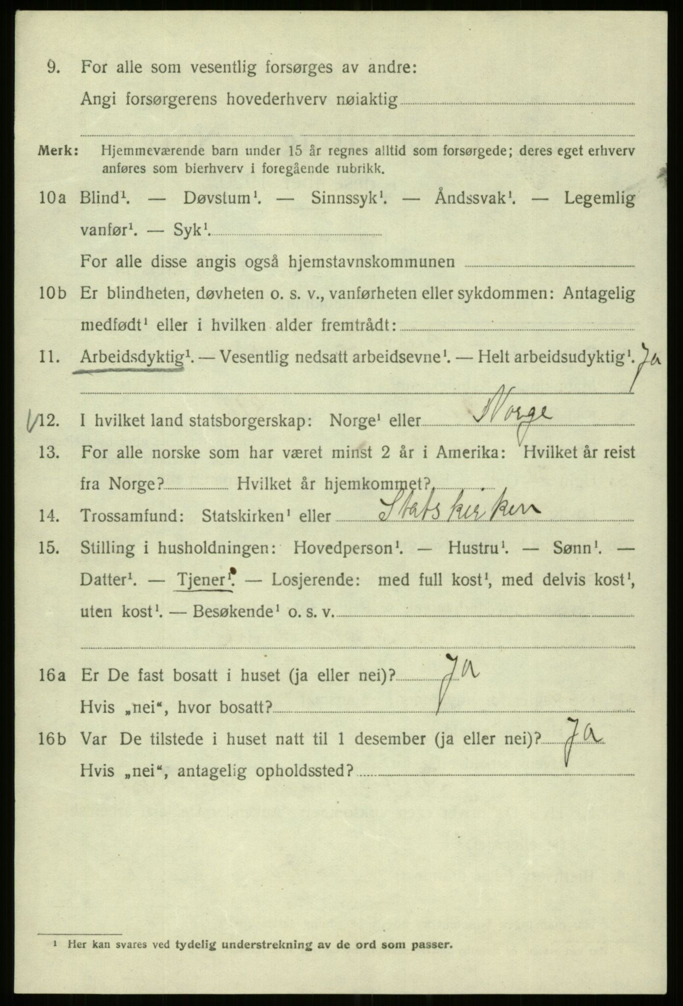 SAB, 1920 census for Bergen, 1920, p. 111805